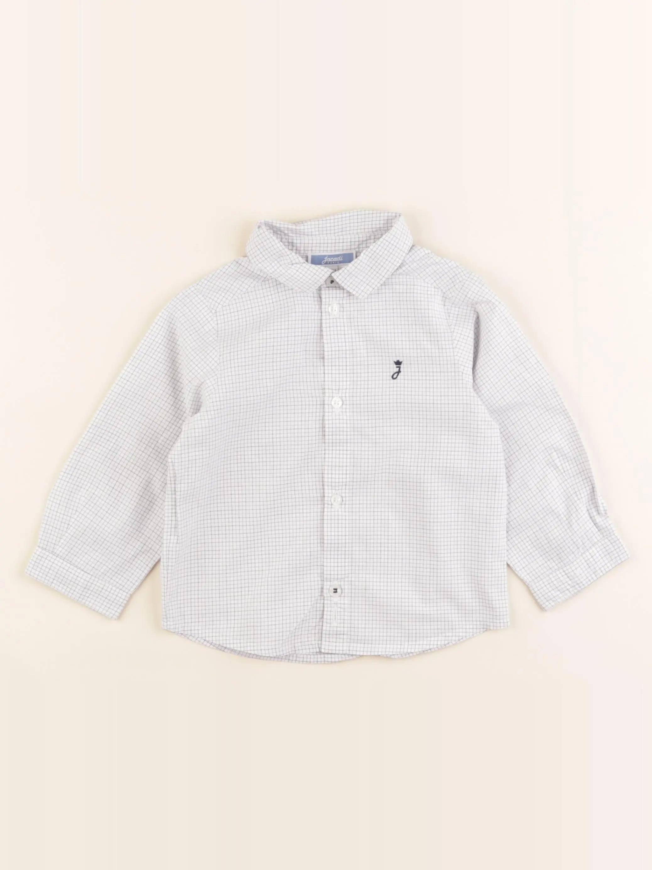 Jacadi - chemise blanc, bleu - 18 mois