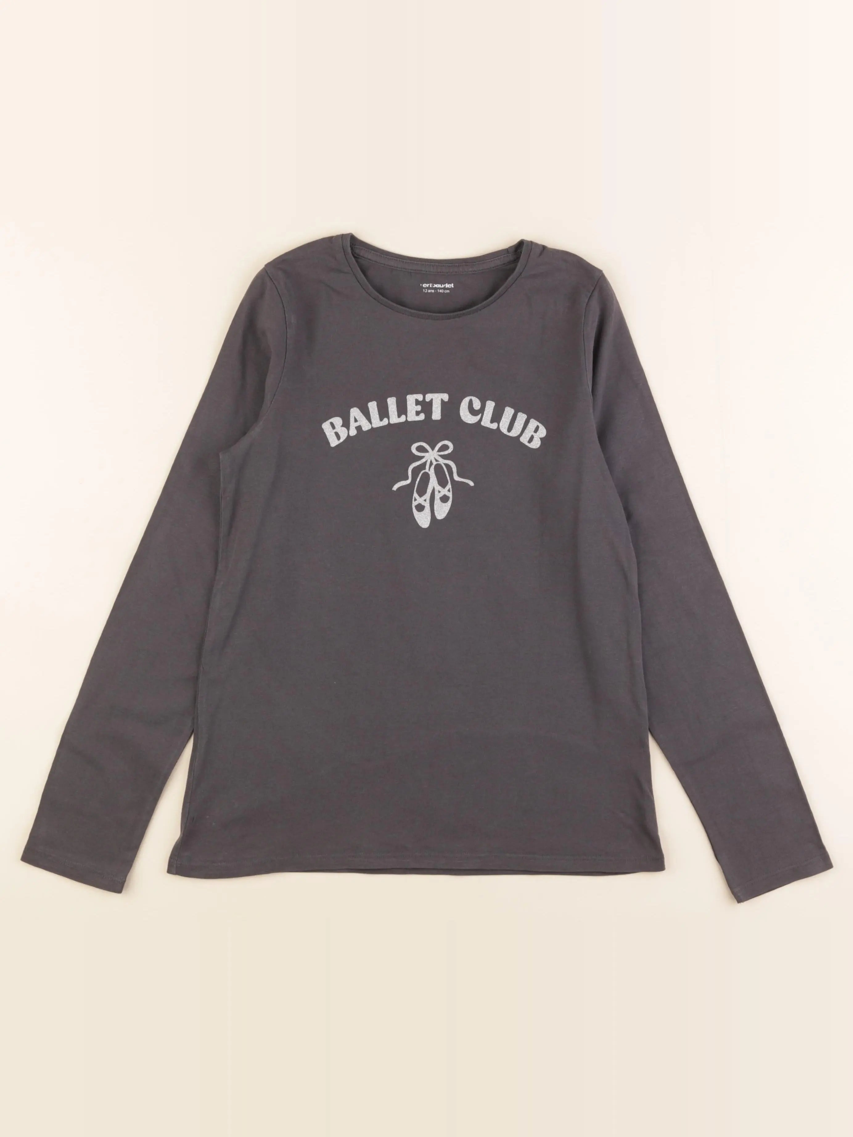 Vertbaudet - tee-shirt gris - 10 ans