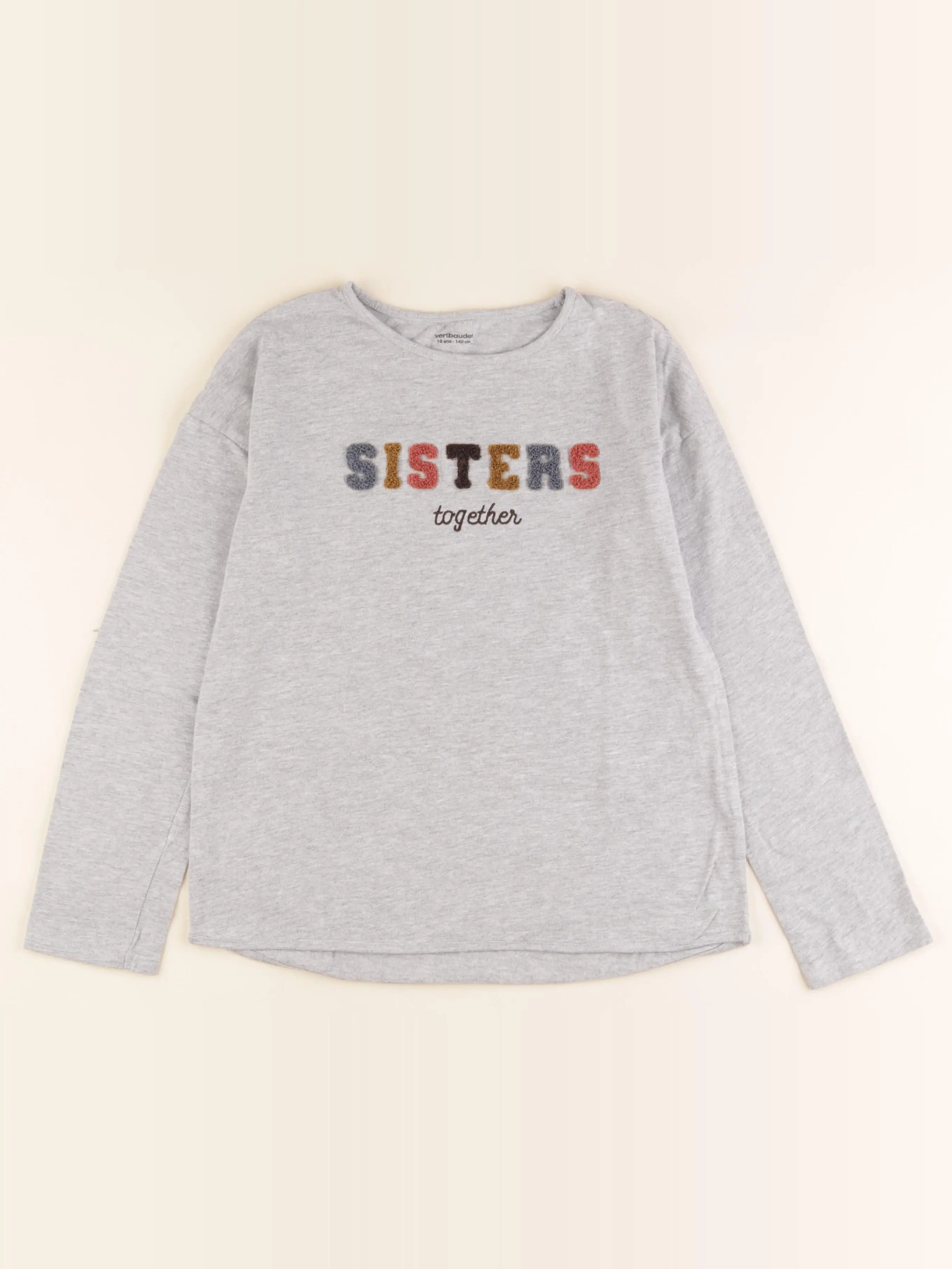 Vertbaudet - tee-shirt gris - 10 ans
