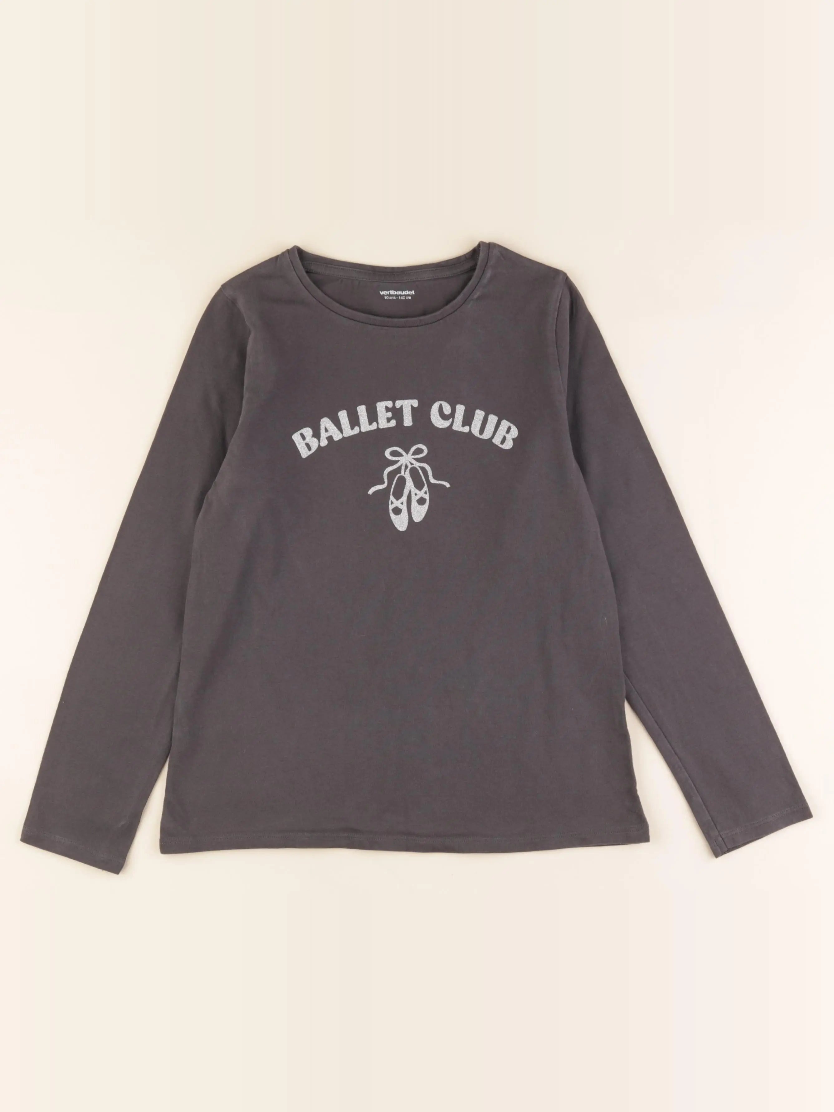 Vertbaudet - tee-shirt gris - 10 ans