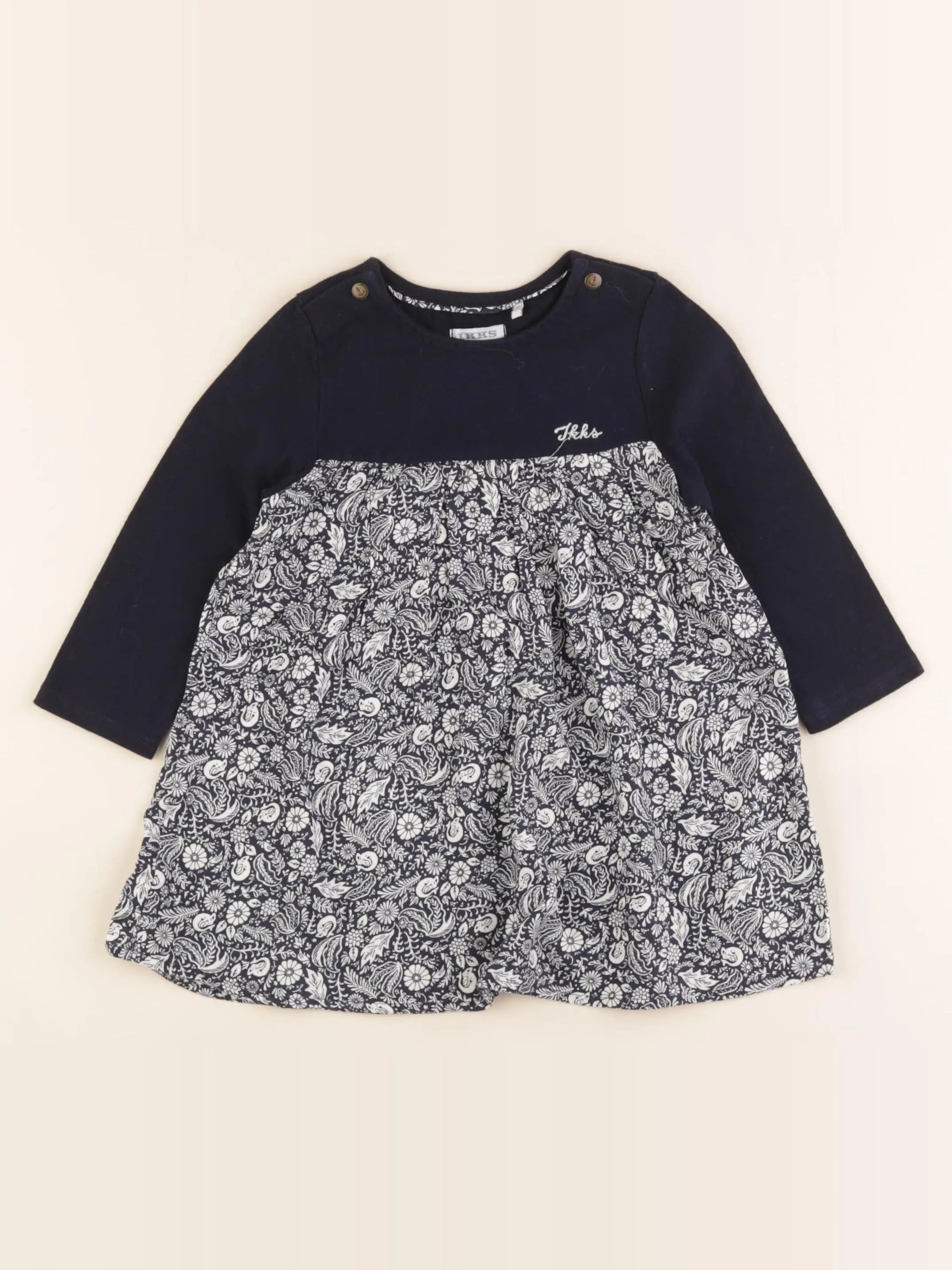IKKS - robe bleu - 18 mois