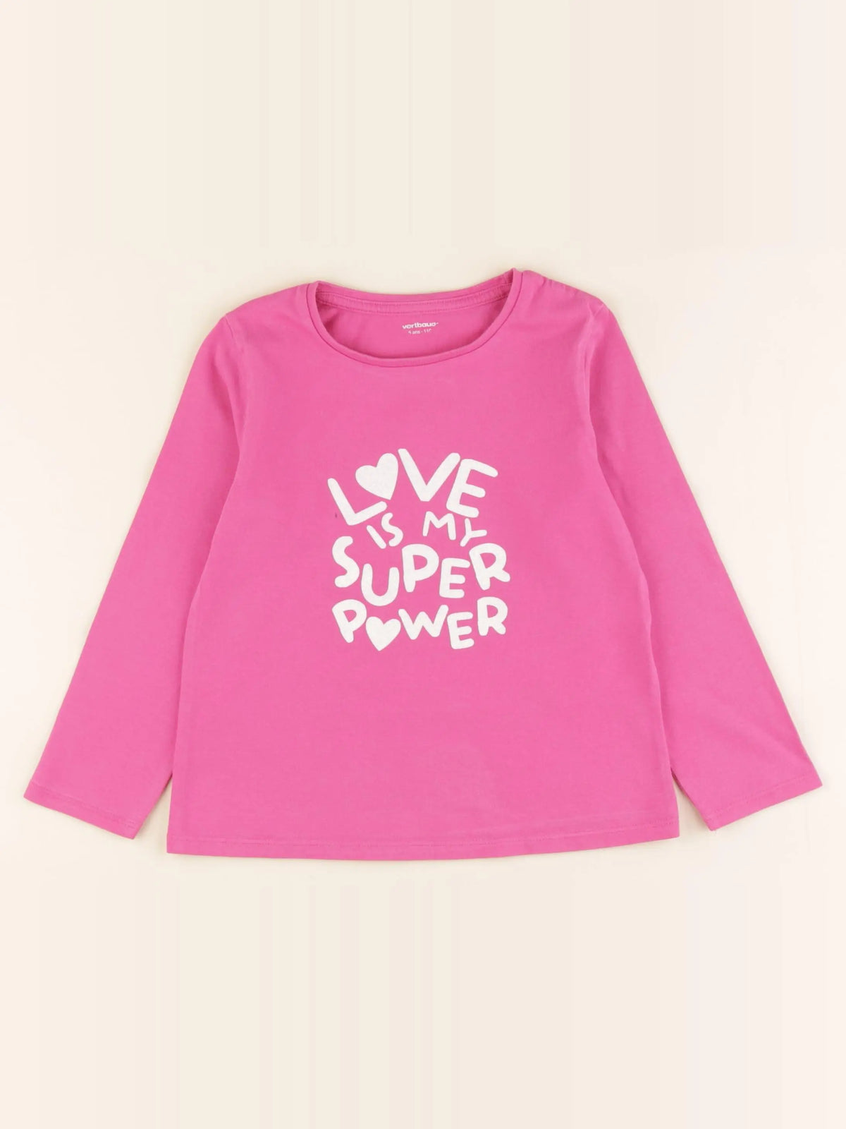 Vertbaudet - tee-shirt rose - 5 ans