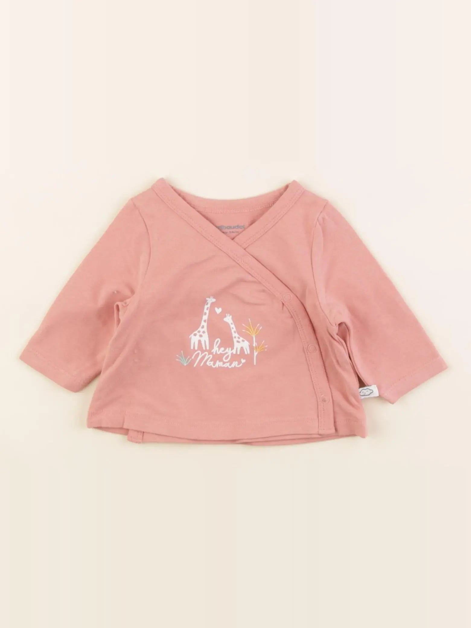 Vertbaudet - tee-shirt rose - 1 mois