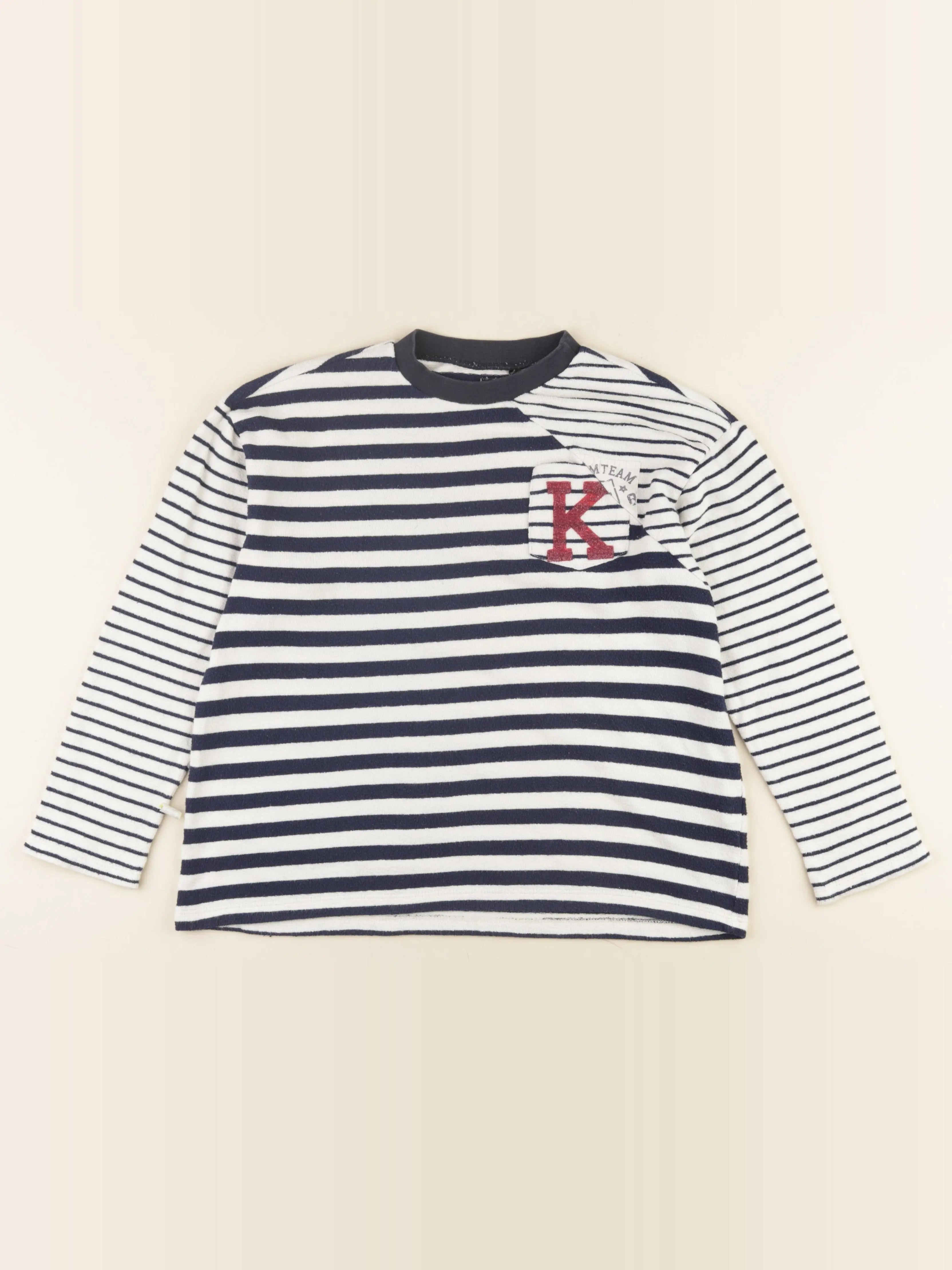 IKKS - tee-shirt imprimé au dos bleu, blanc - 10 ans