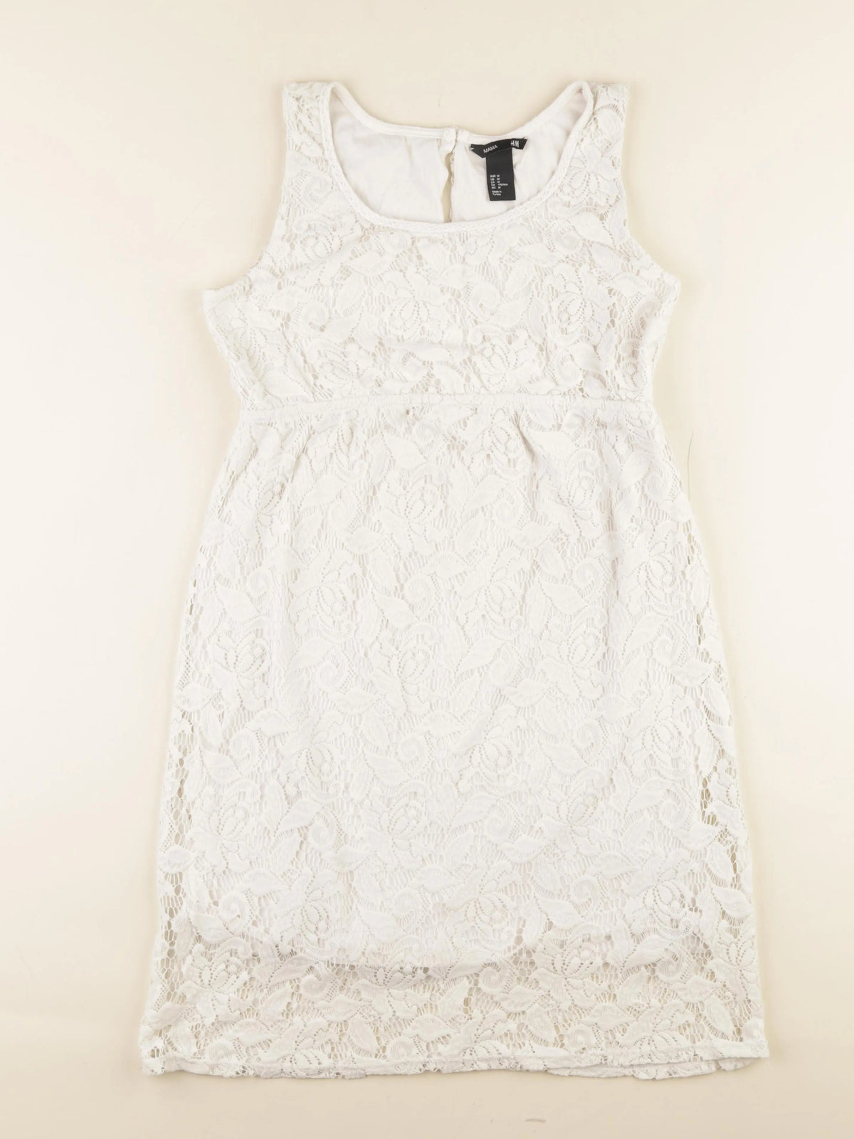 H&M - robe grossesse blanc - m