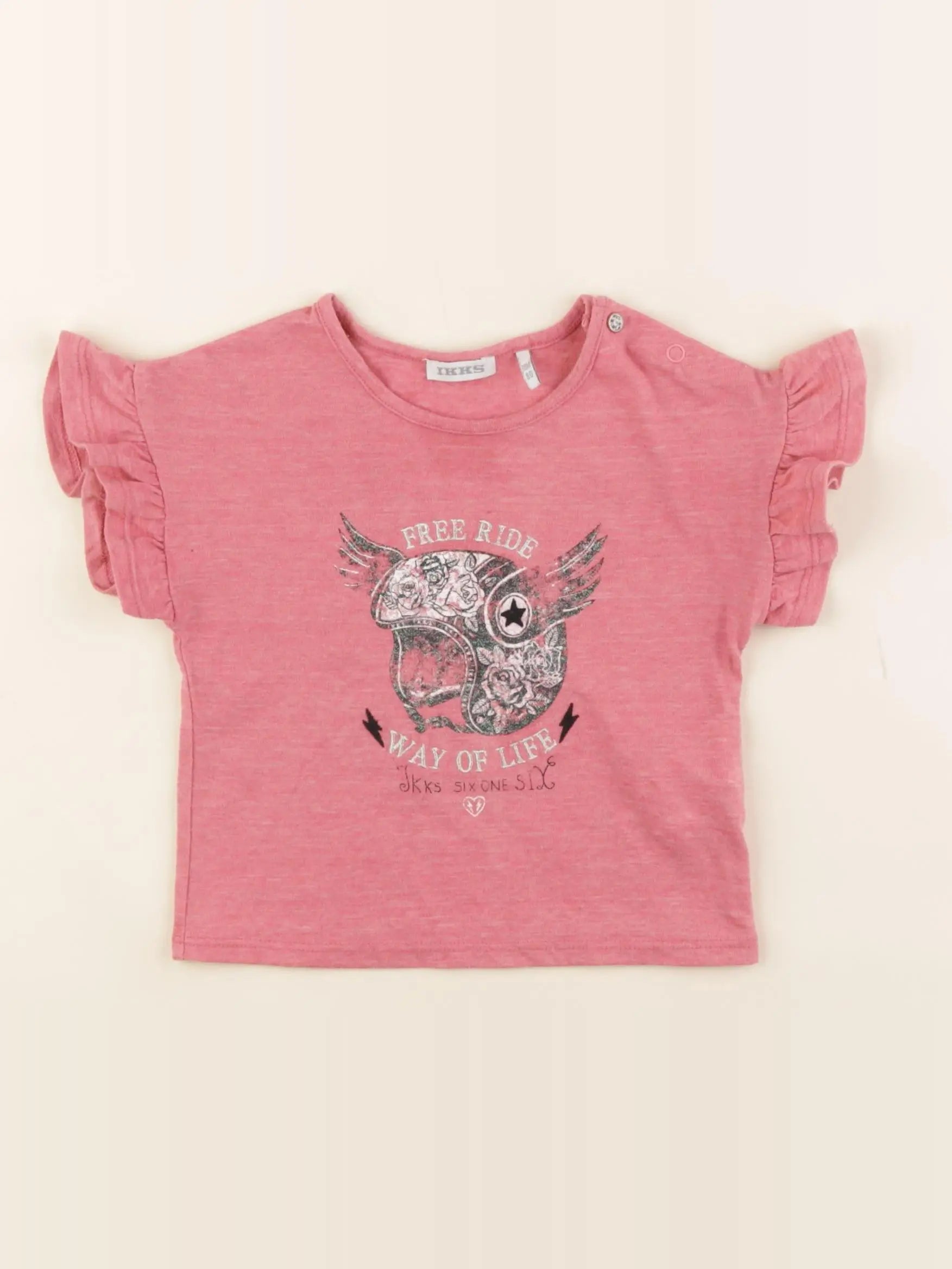 IKKS - tee-shirt rose - 18 mois