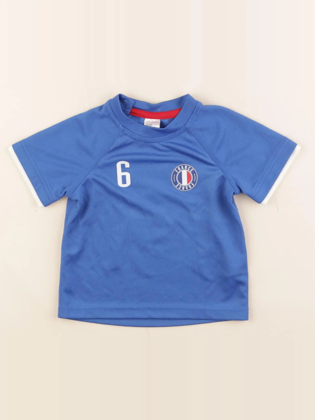 H&M - tee-shirt imprimé au dos bleu - 4/6 mois
