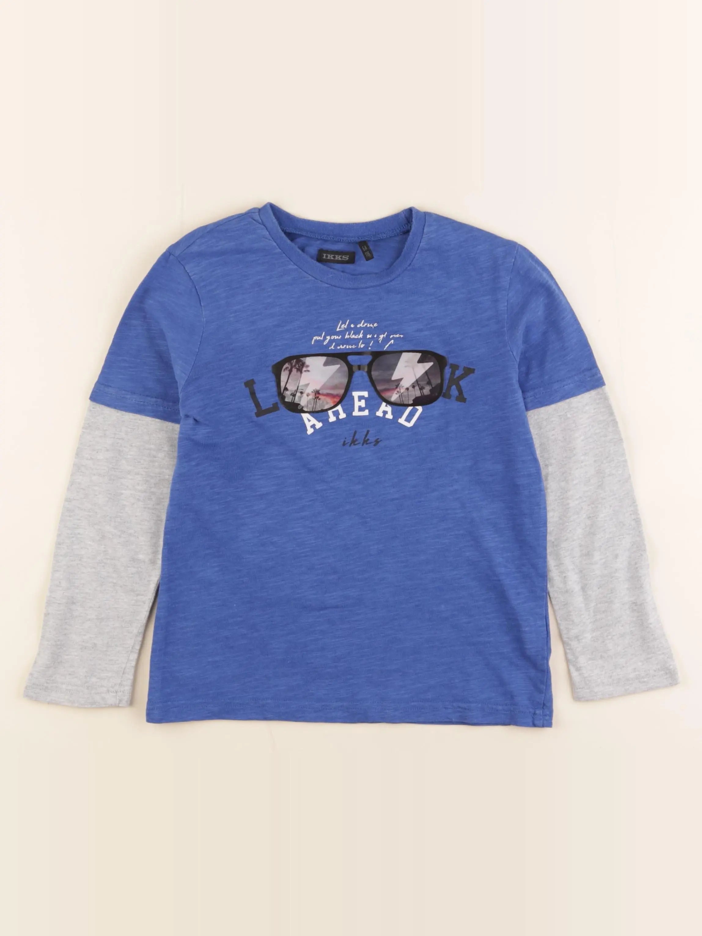 IKKS - tee-shirt bleu - 6 ans