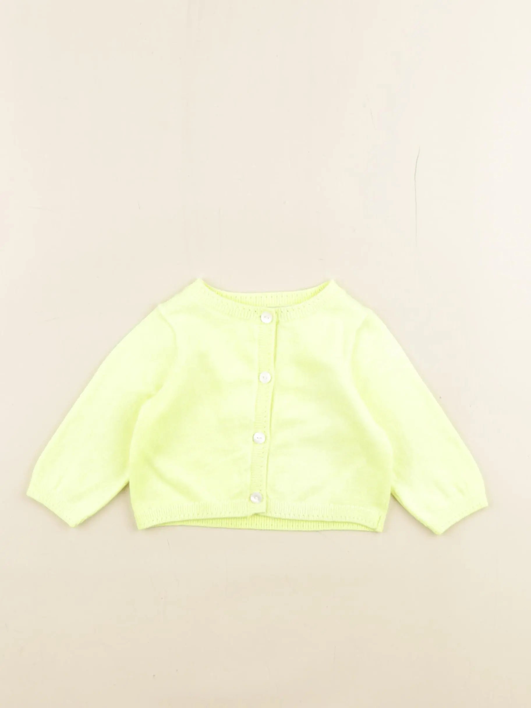 Jacadi - gilet jaune fluo - 3 mois