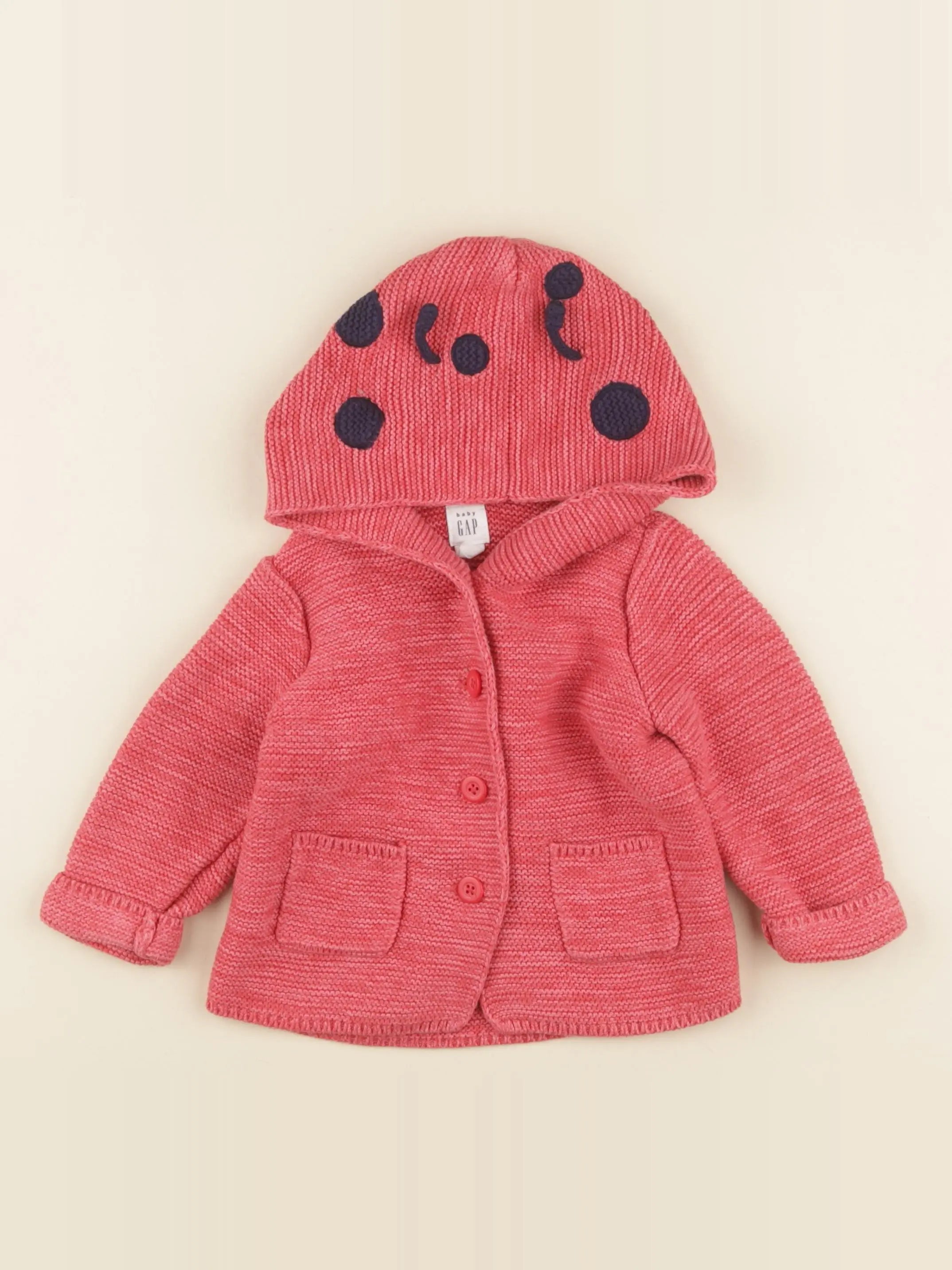 GAP - gilet rouge - 12/18 mois
