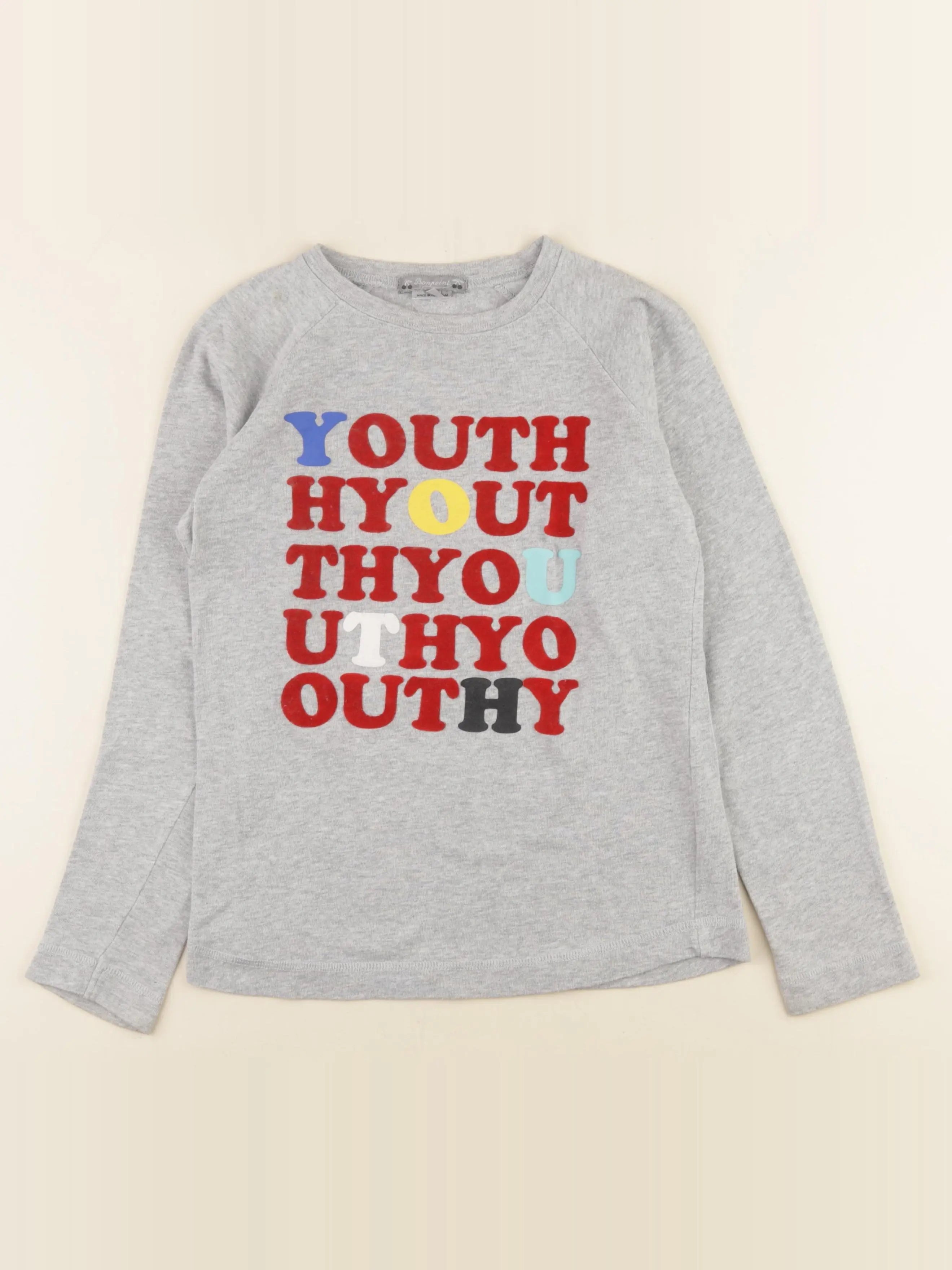 Bonpoint - tee-shirt gris - 8 ans