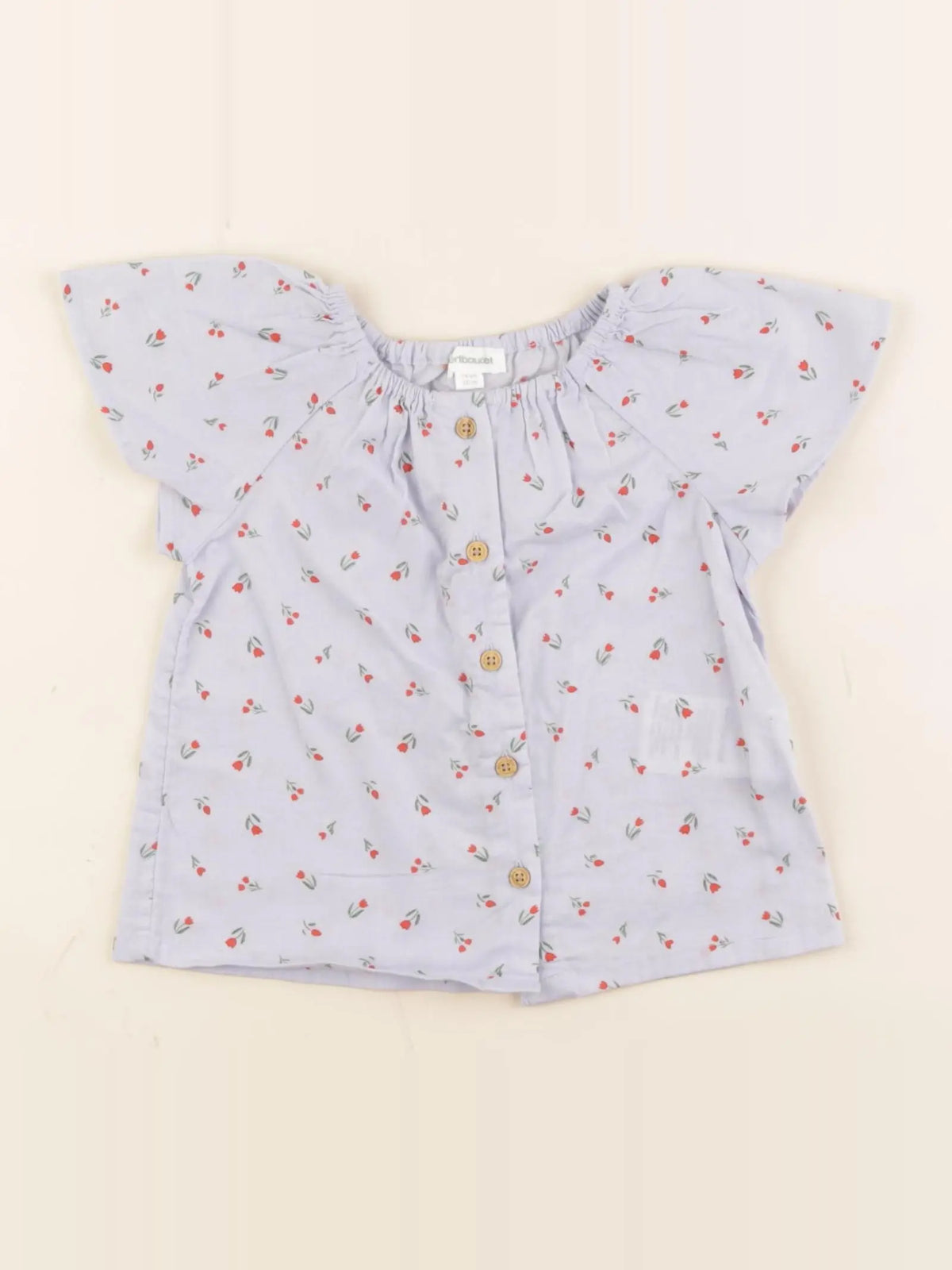 Vertbaudet - blouse bleu - 12 mois