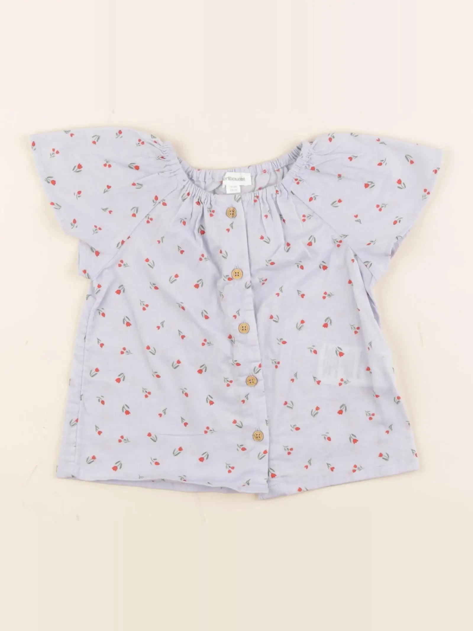 Vertbaudet - blouse bleu - 12 mois