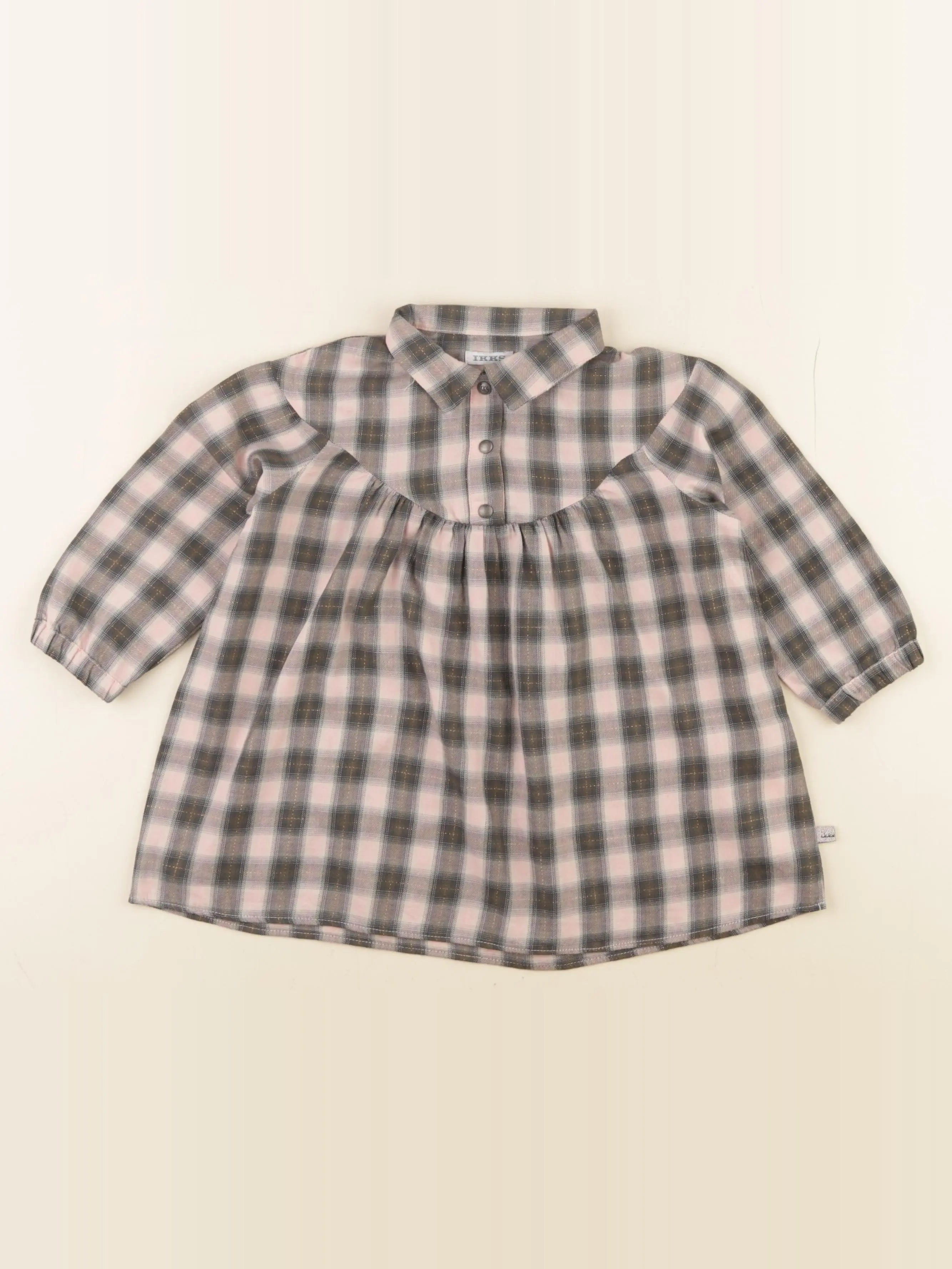 IKKS - robe gris, rose - 2 ans