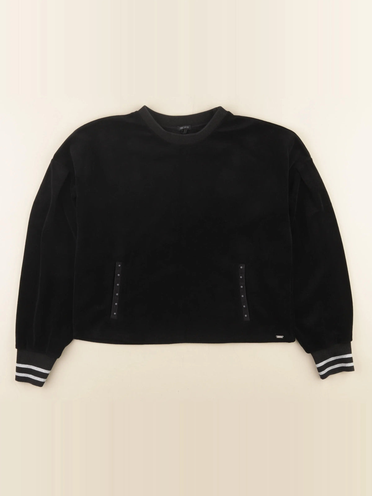 IKKS - sweat noir, argent - 14 ans