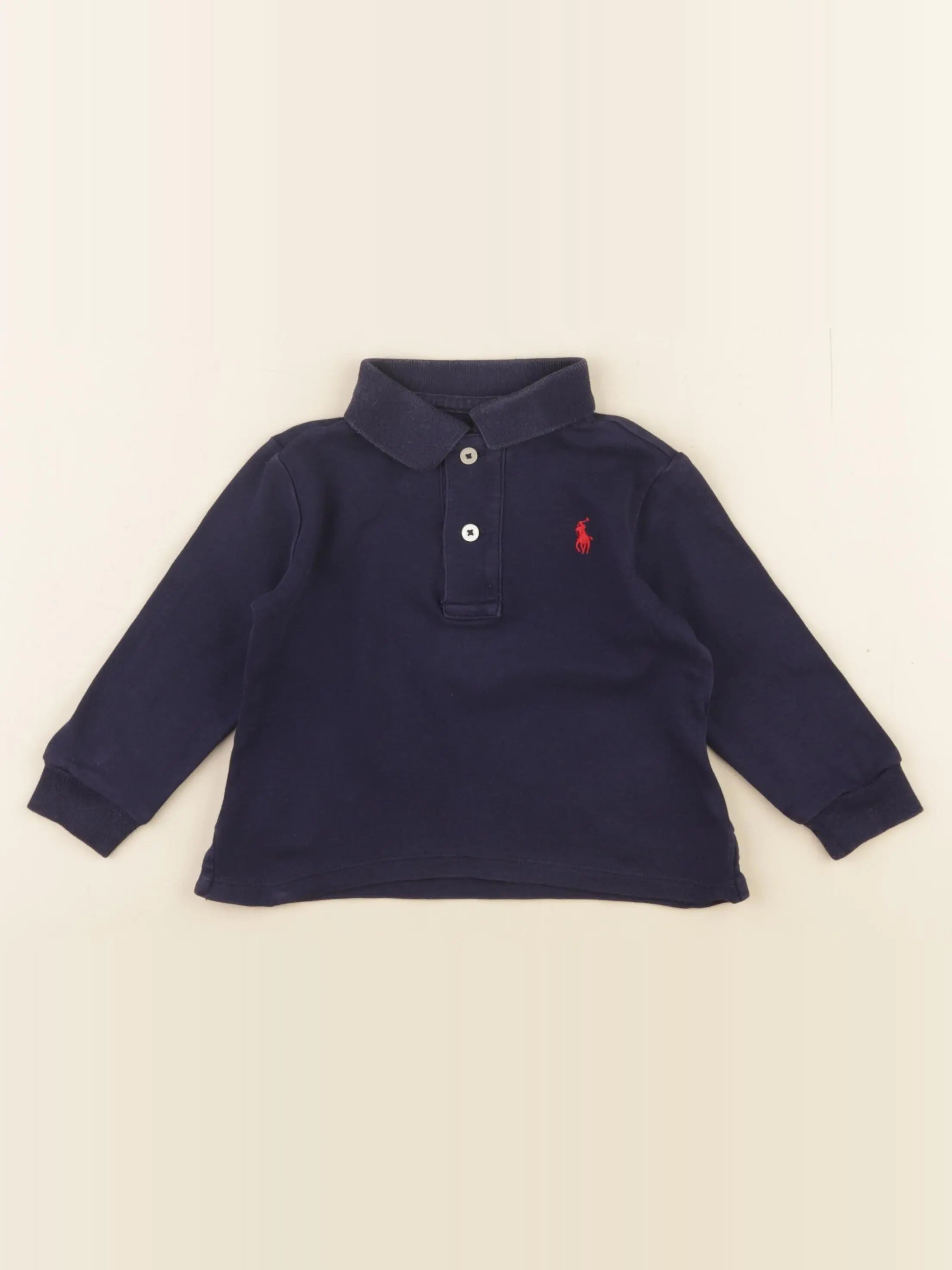Ralph Lauren - polo bleu - 12 mois