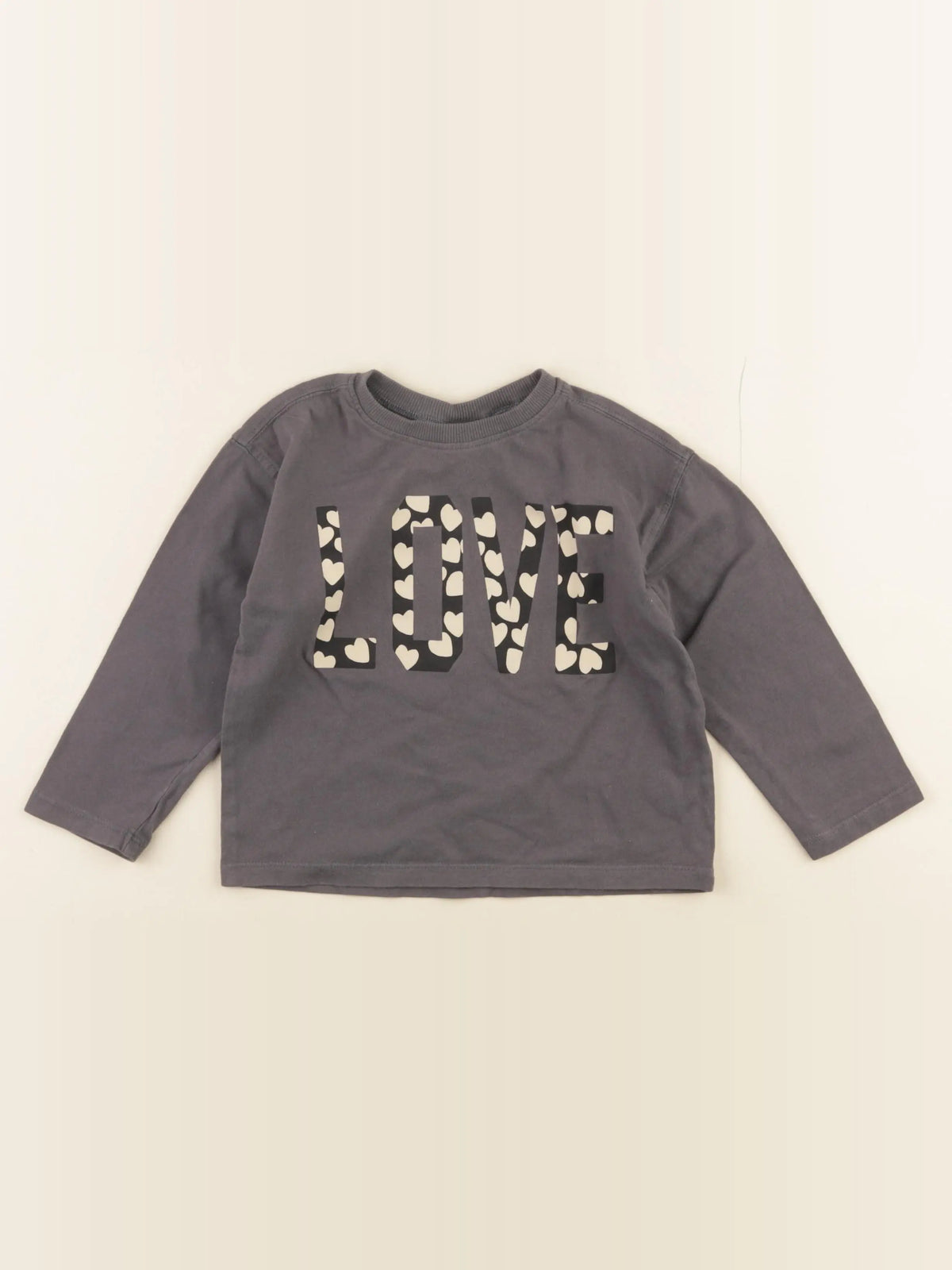 Zara - tee-shirt gris - 2/3 ans