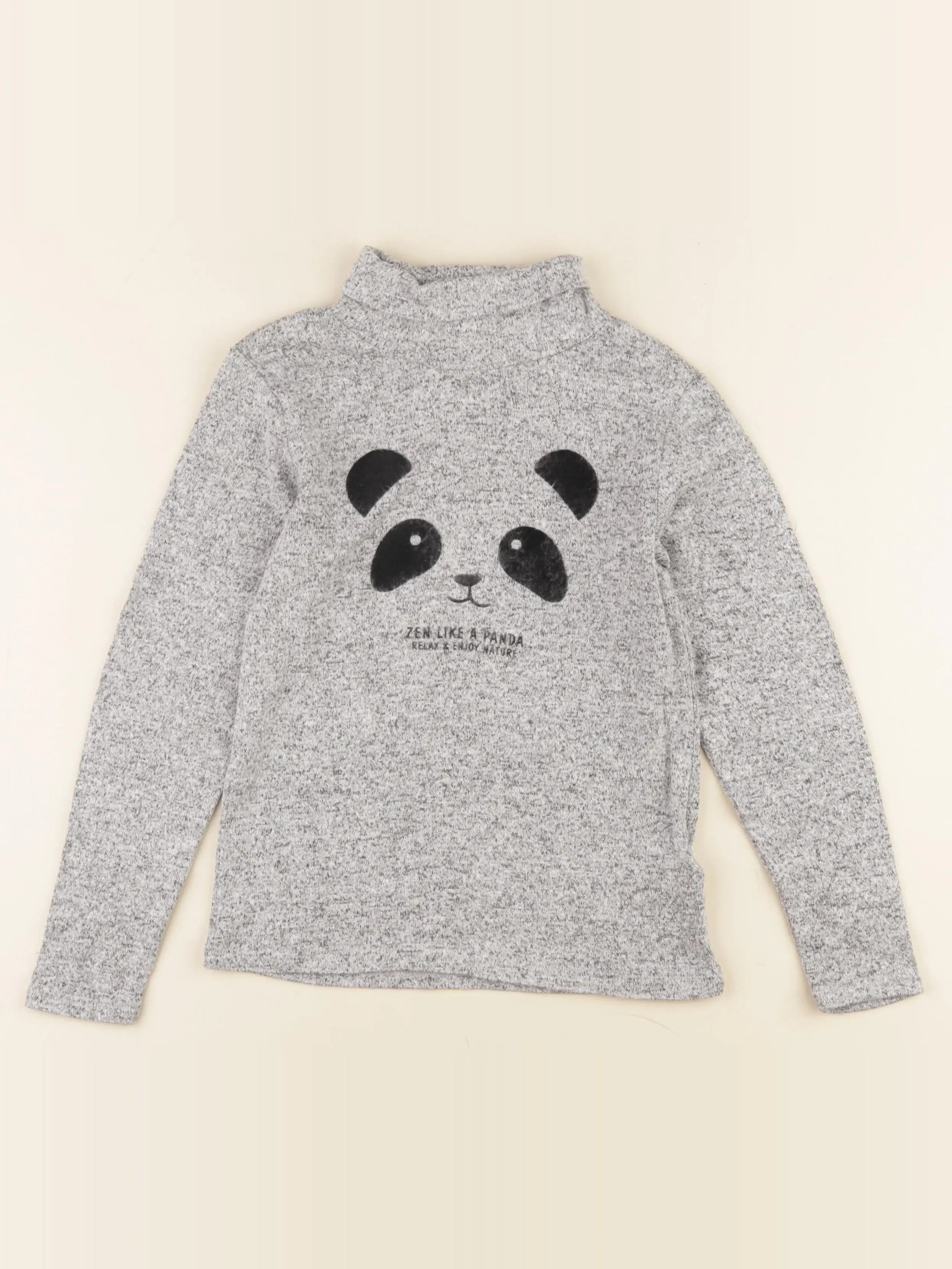 Vertbaudet - sous-pull gris - 8 ans
