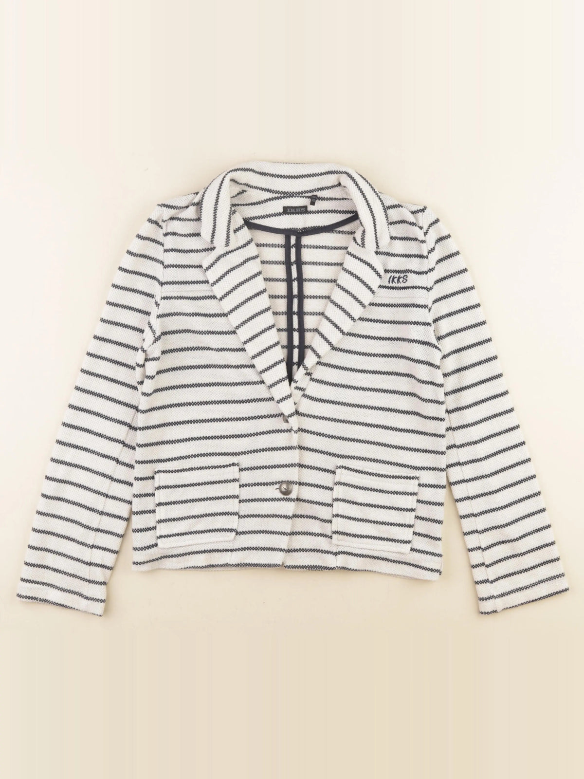IKKS - veste beige, bleu, or - 10 ans