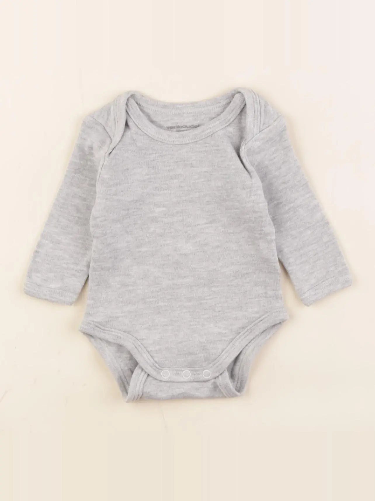 Vertbaudet - body gris - 1 mois
