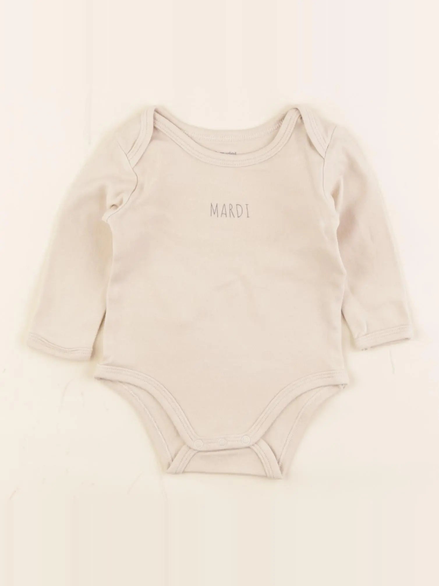 Vertbaudet - body beige - 6 mois