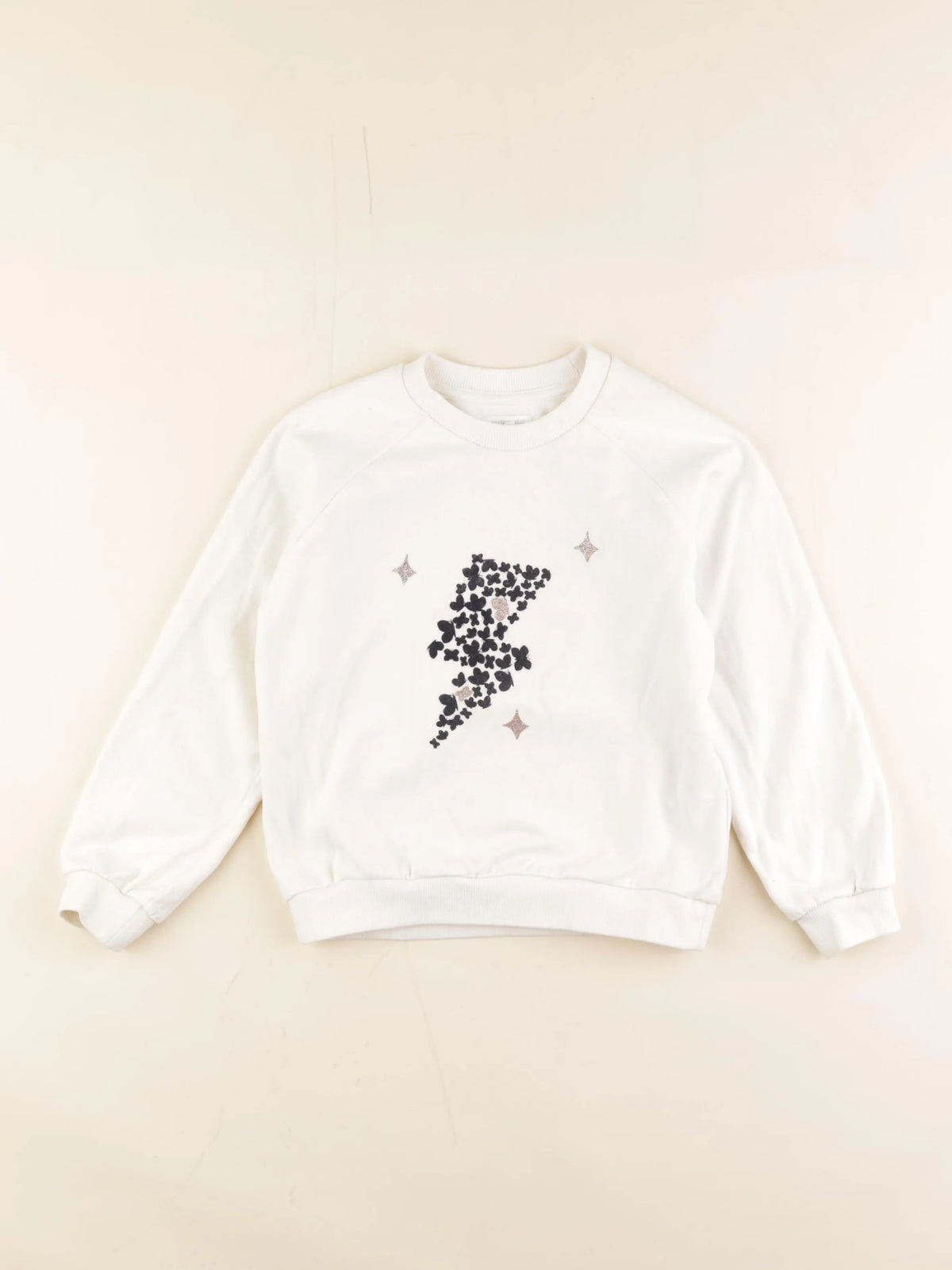 Vertbaudet - sweat blanc - 8 ans