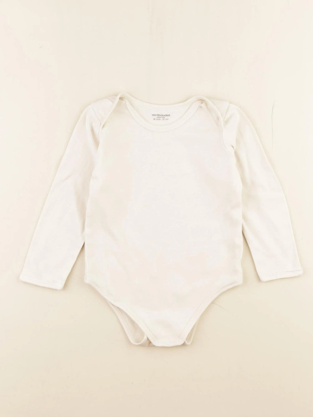 Vertbaudet - body beige - 36 mois