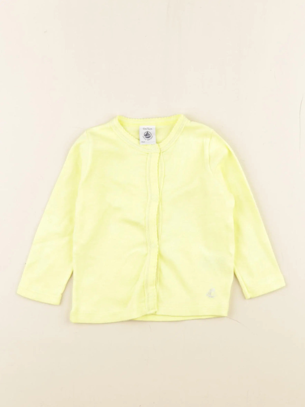 Petit Bateau - tee-shirt jaune - 12 mois