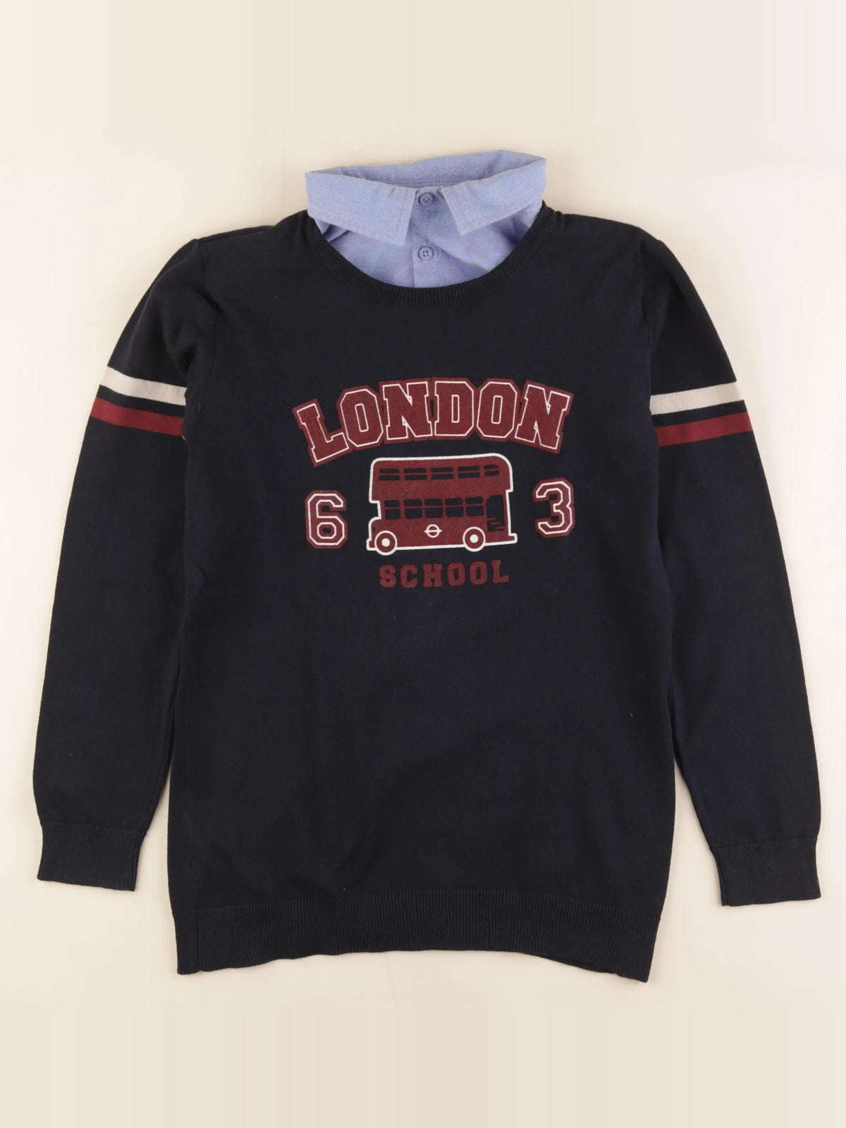 Vertbaudet - pull bleu - 12 ans