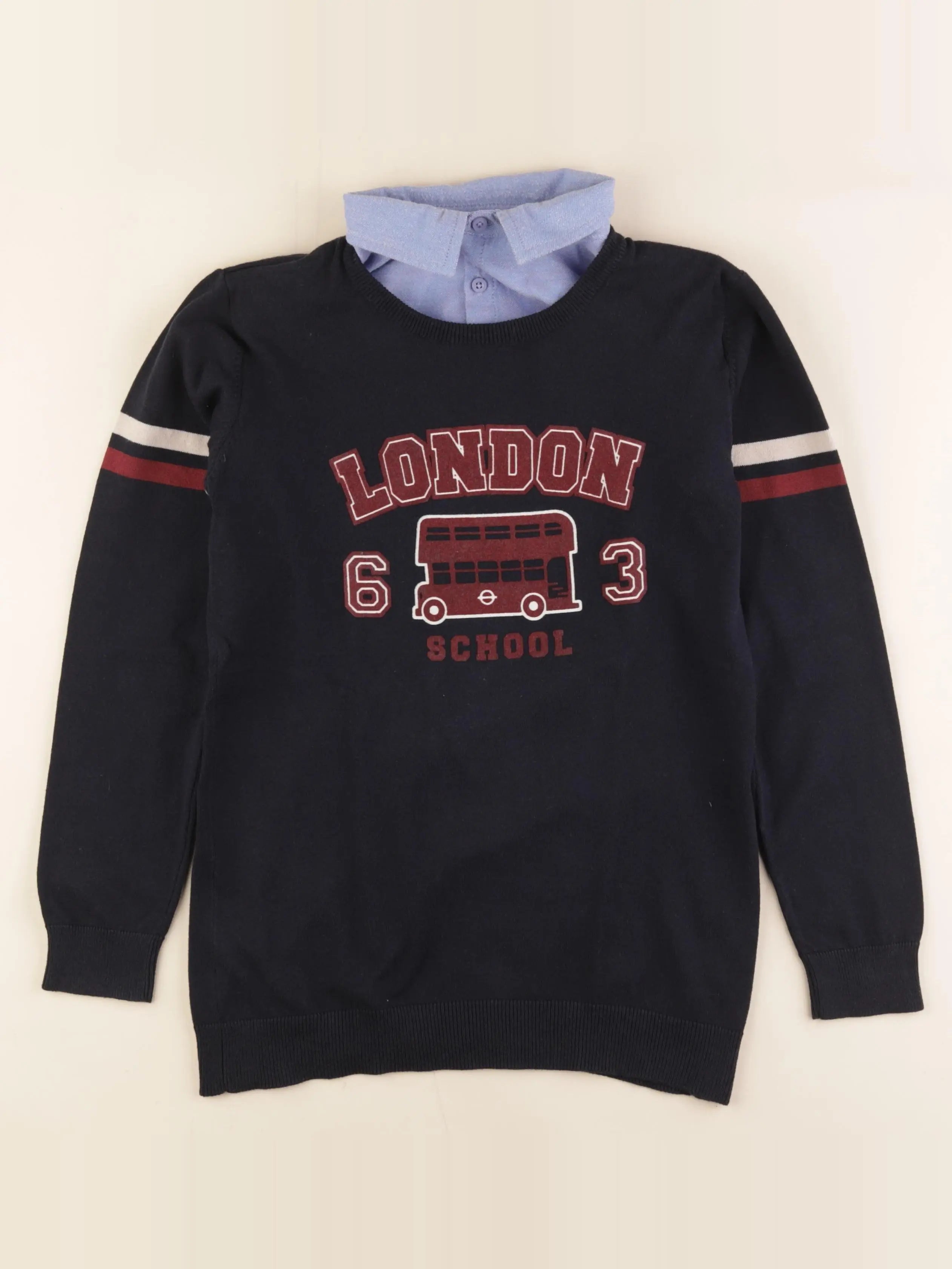 Vertbaudet - pull bleu - 12 ans