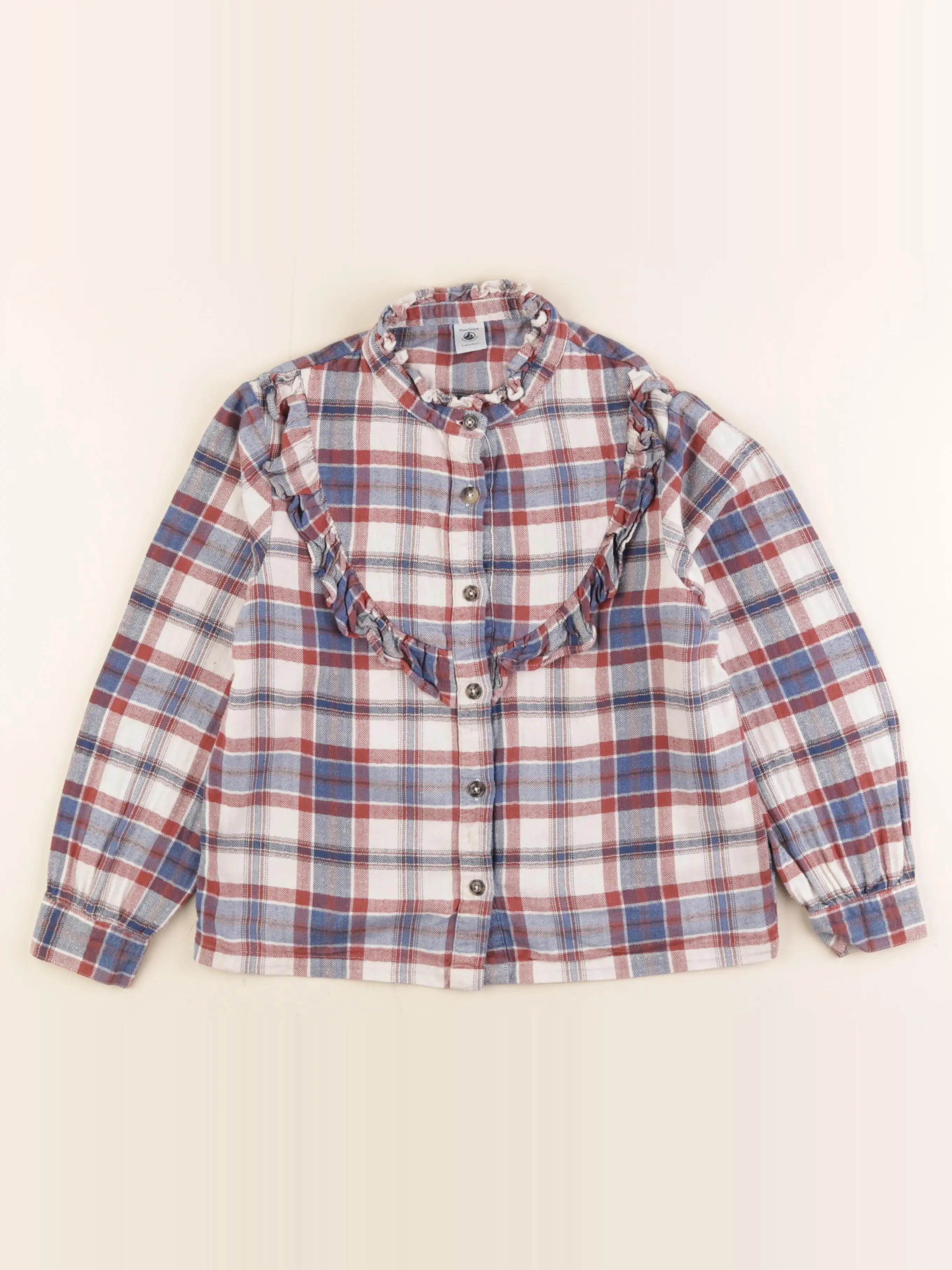 Petit Bateau - blouse marron, bleu - 10 ans