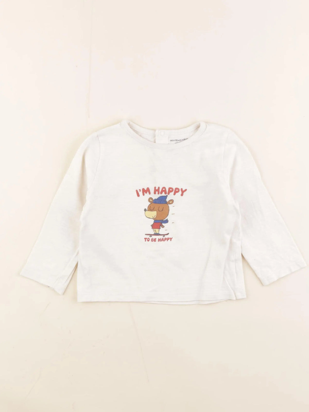 Vertbaudet - tee-shirt blanc - 12 mois