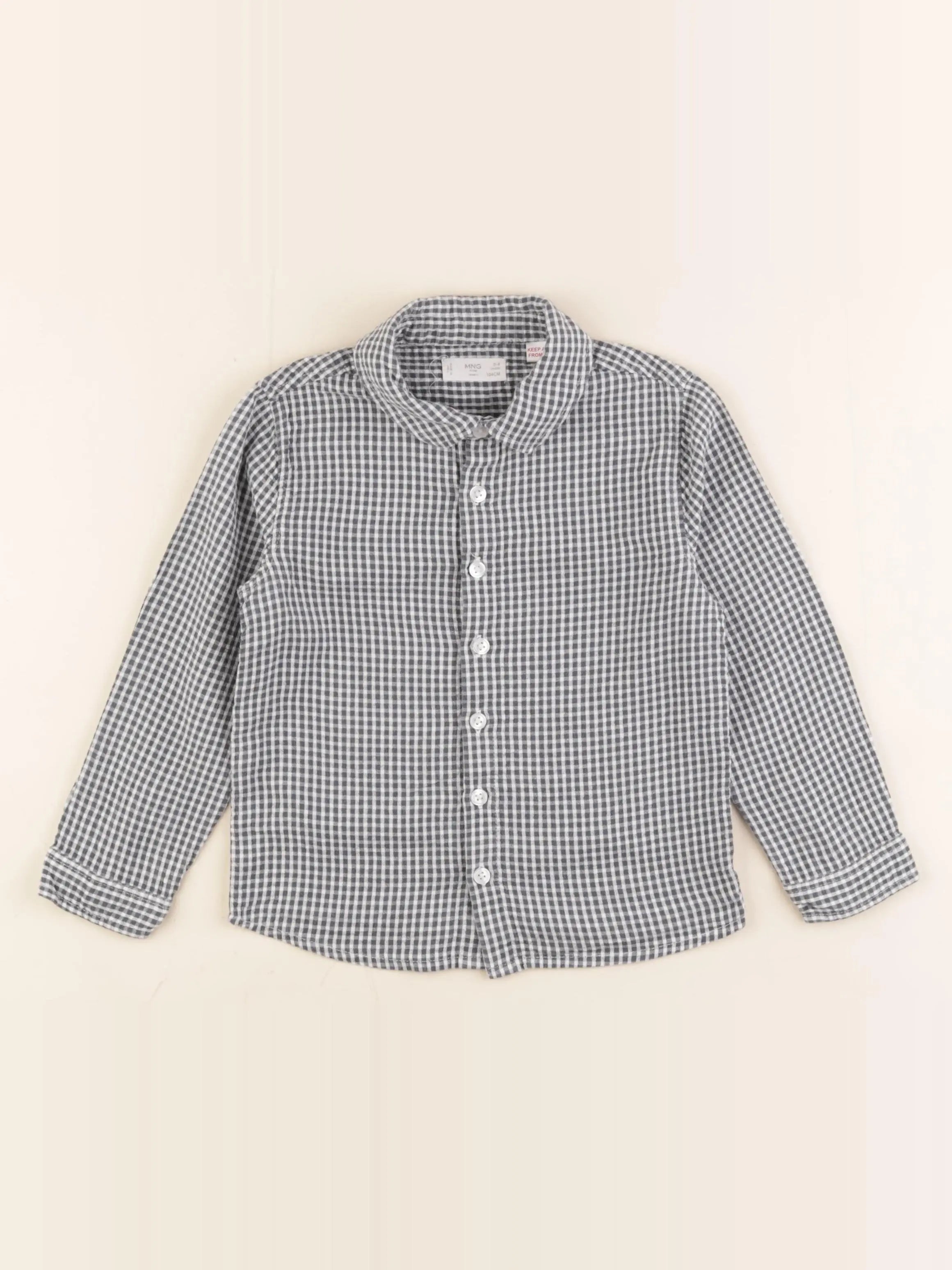 Mango - chemise bleu - 3/4 ans