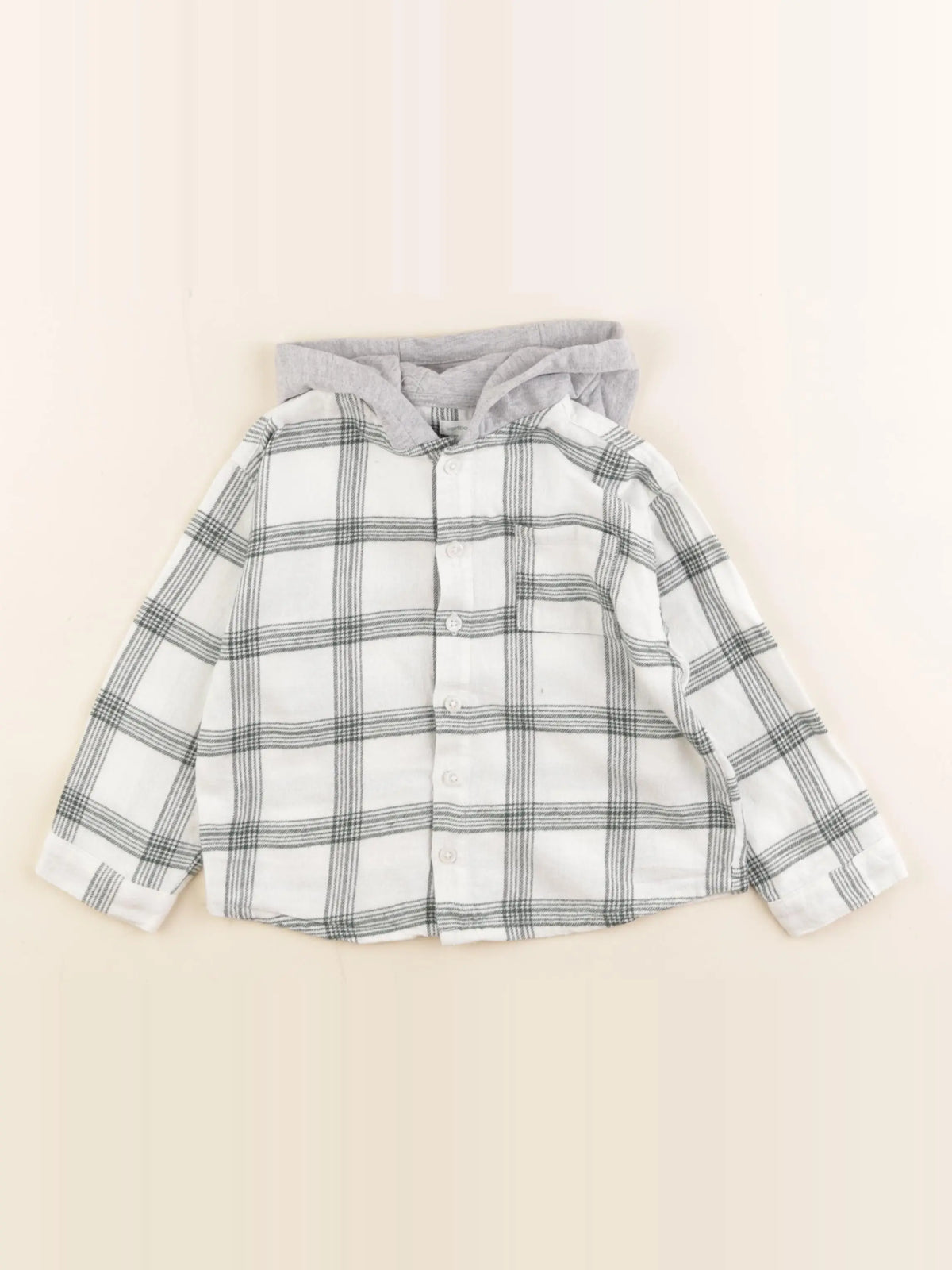 Vertbaudet - chemise blanc, vert - 3 ans