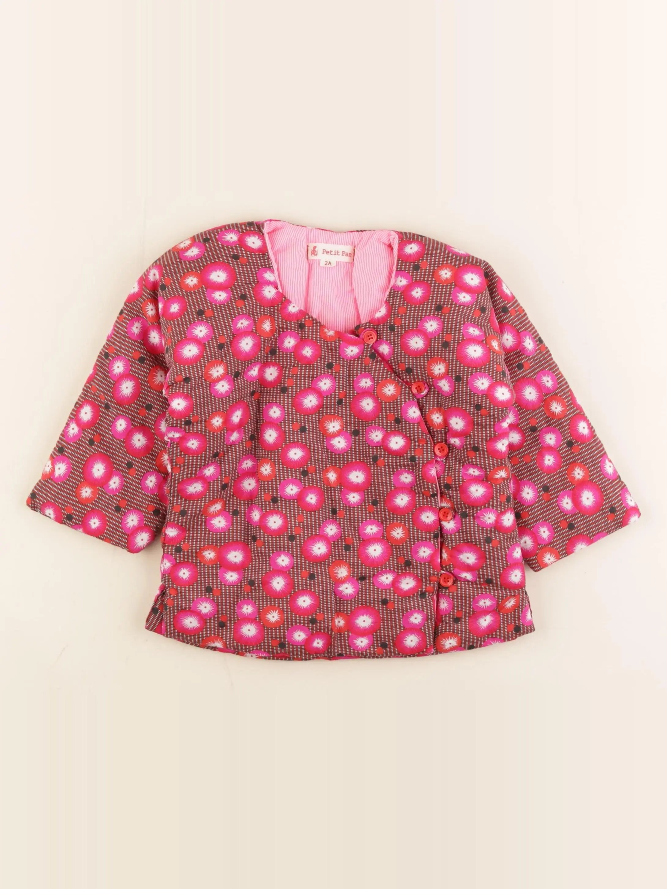 Petit Pan - veste rose - 2 ans