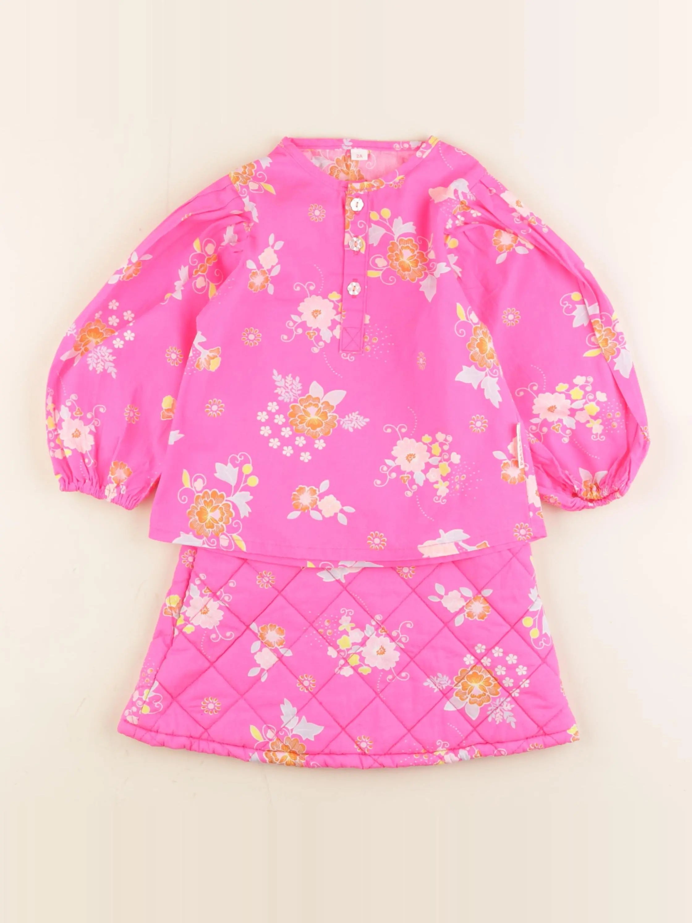 Petit Pan - ensemble rose - 2 ans