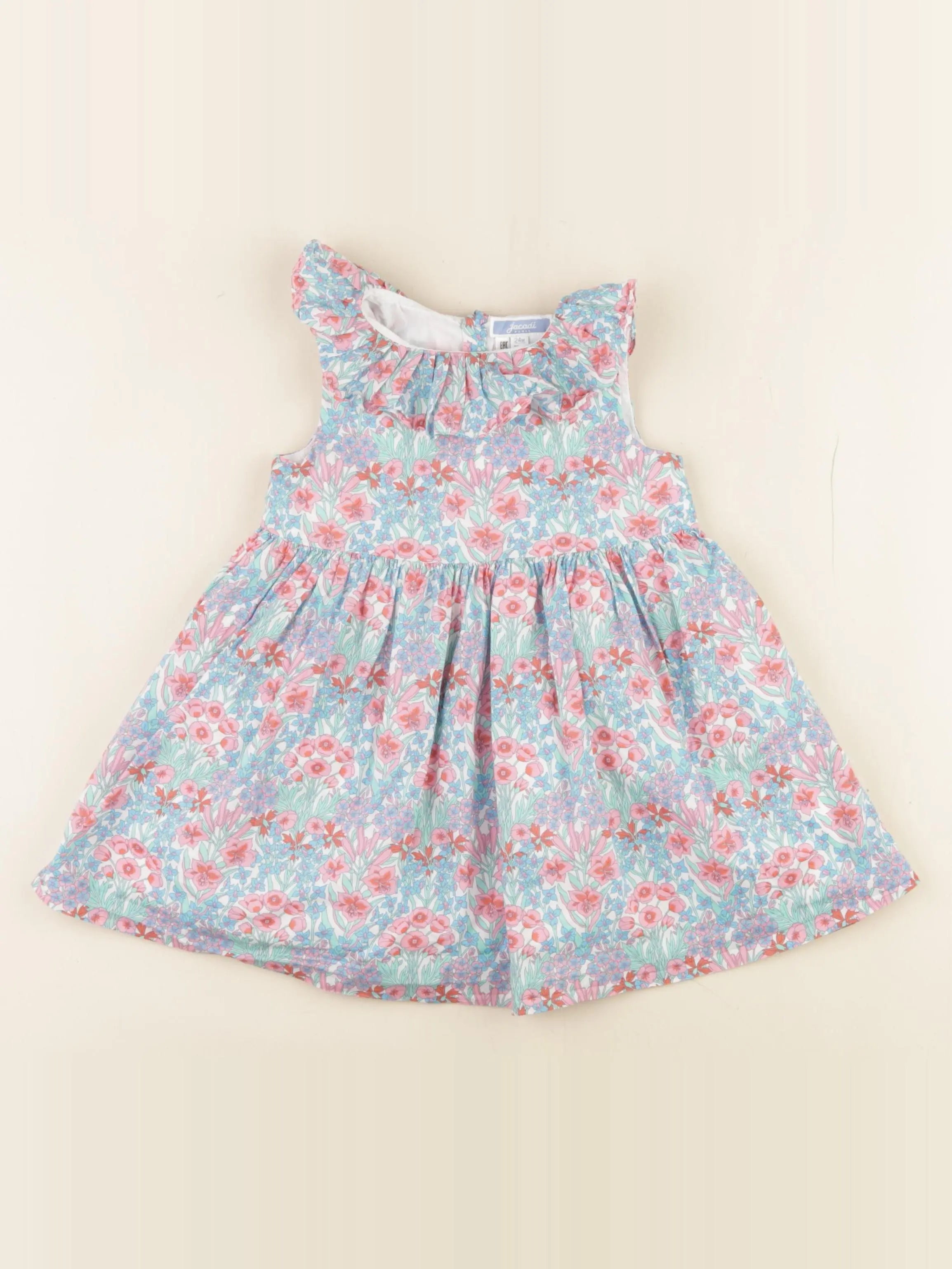 Jacadi - robe liberty multicolore - 24 mois