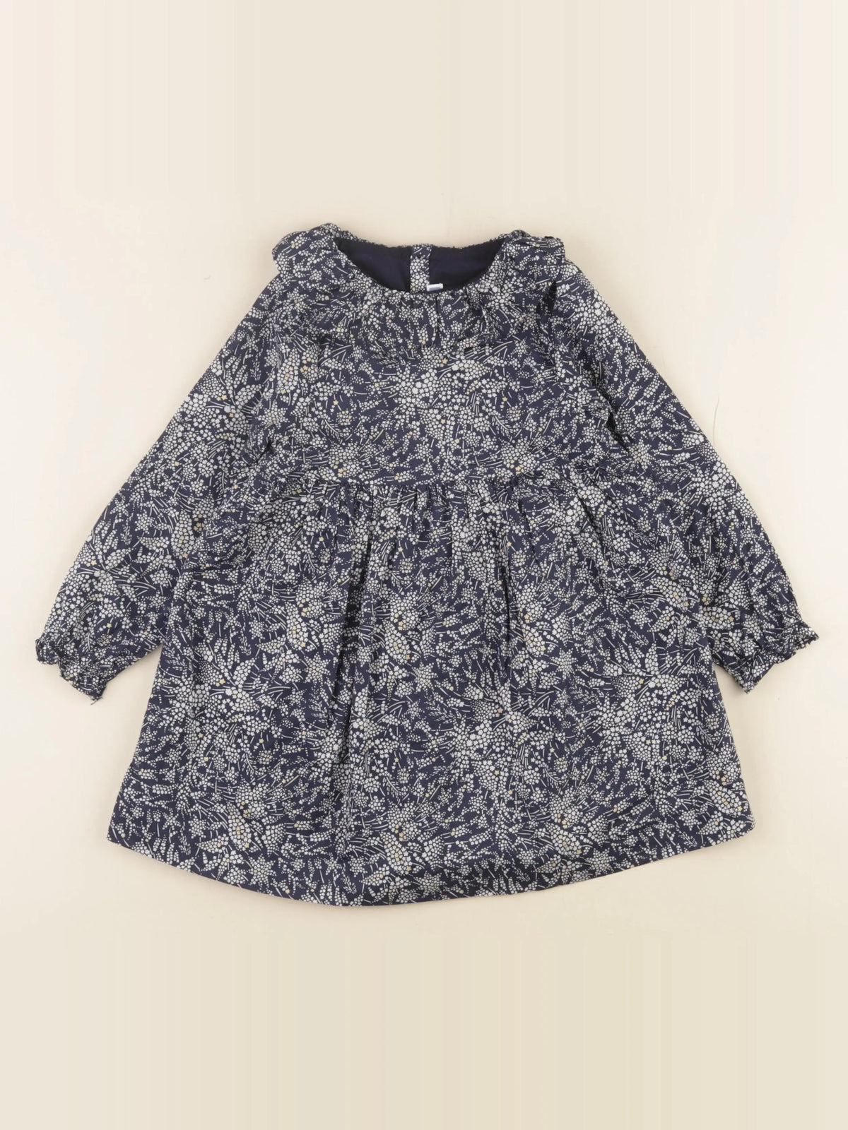 Jacadi - robe liberty blanc, bleu - 36 mois