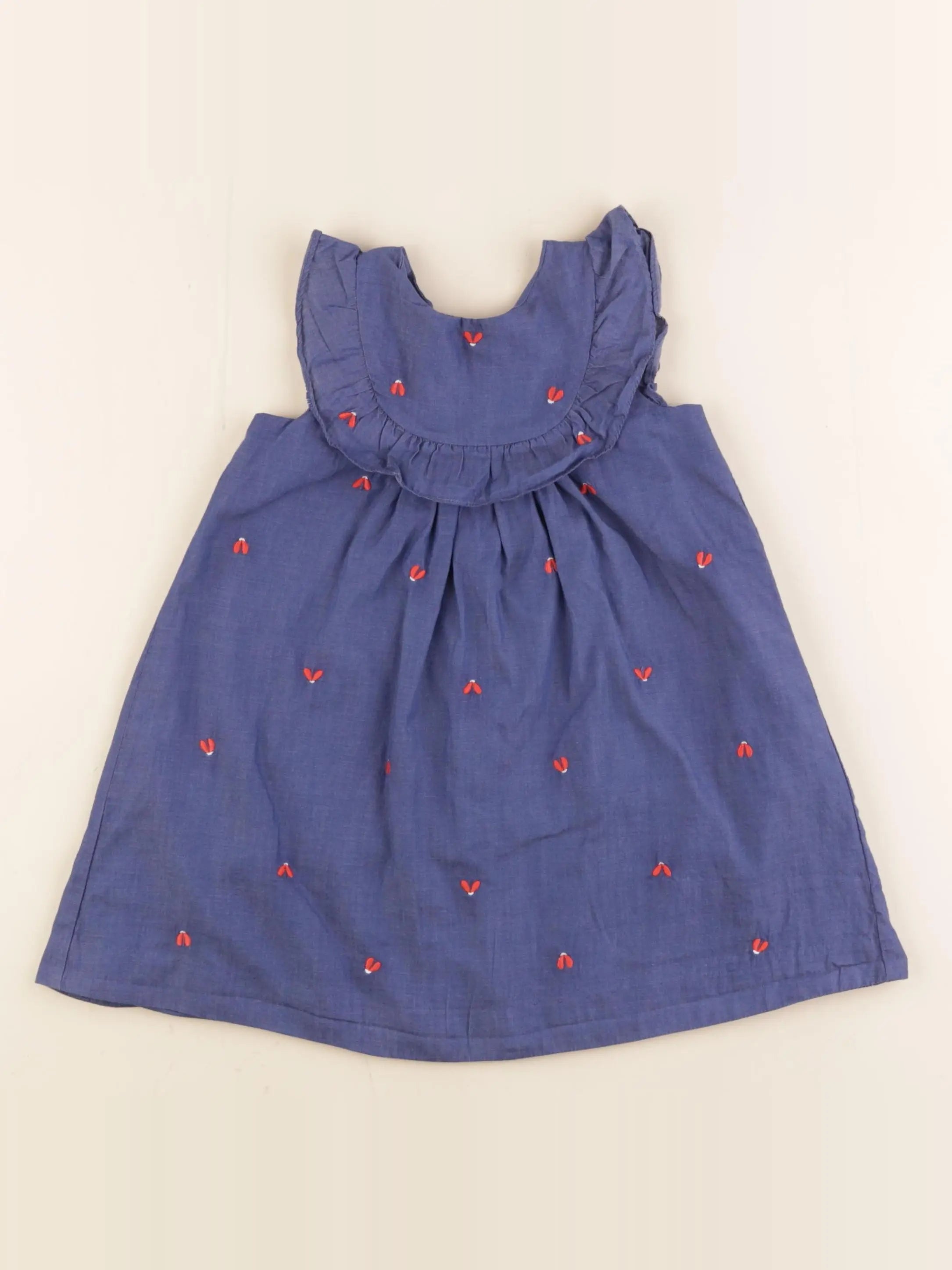 Jacadi - robe bleu, rouge - 24 mois