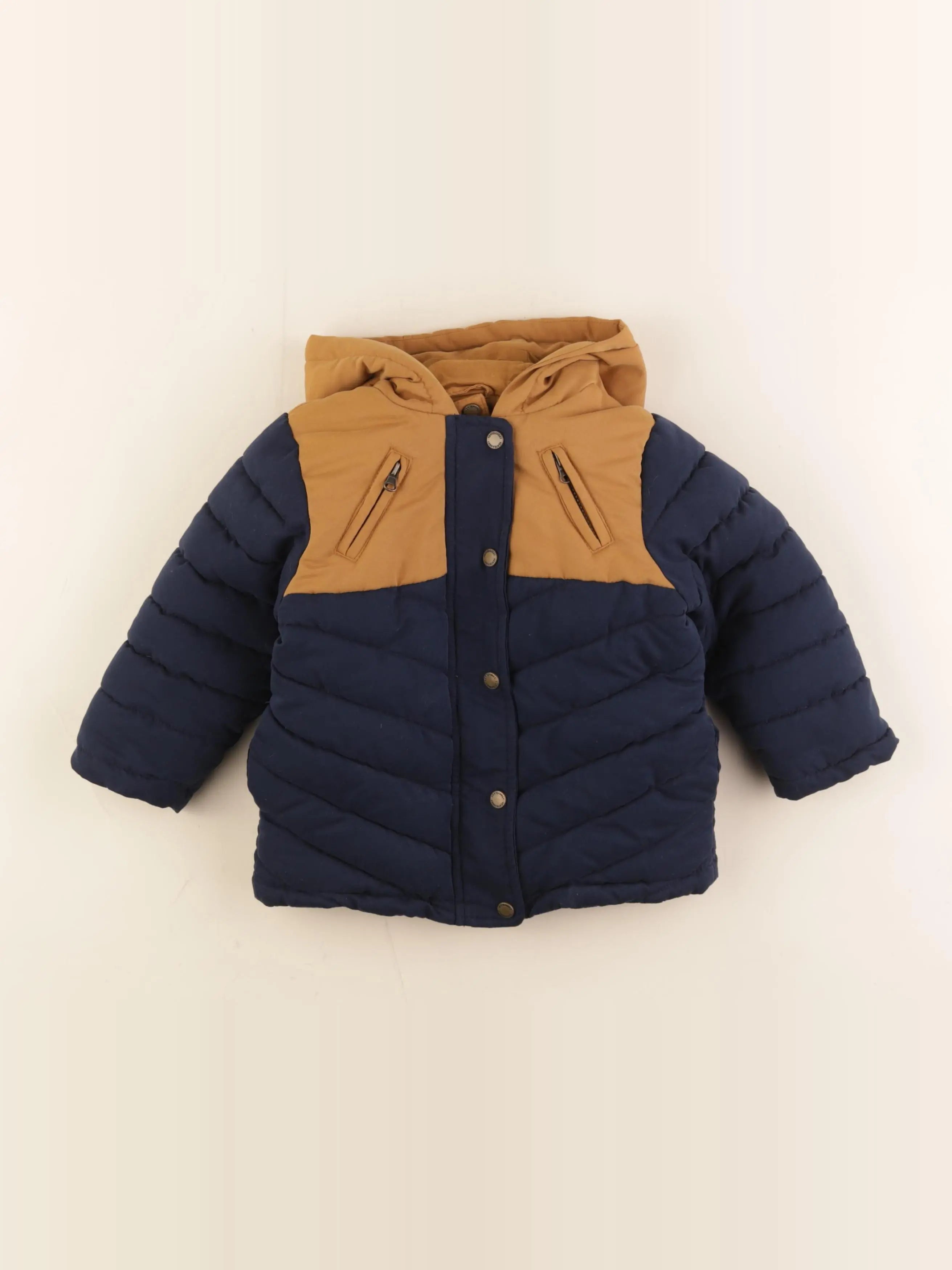 Vertbaudet - manteau doublure amovible multicolore - 24 mois