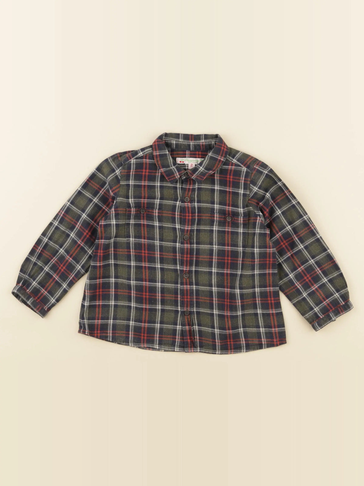 Bonpoint - chemise multicolore - 2 ans