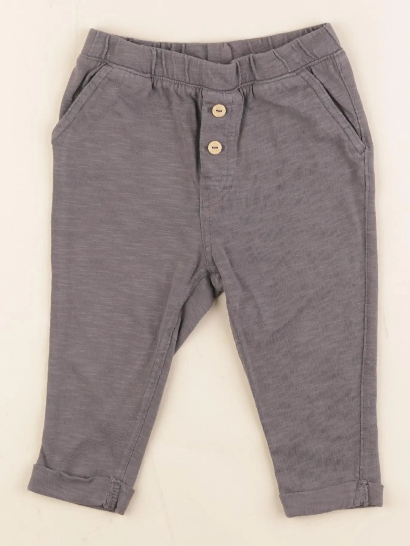 H&M - pantalon gris - 9/12 mois