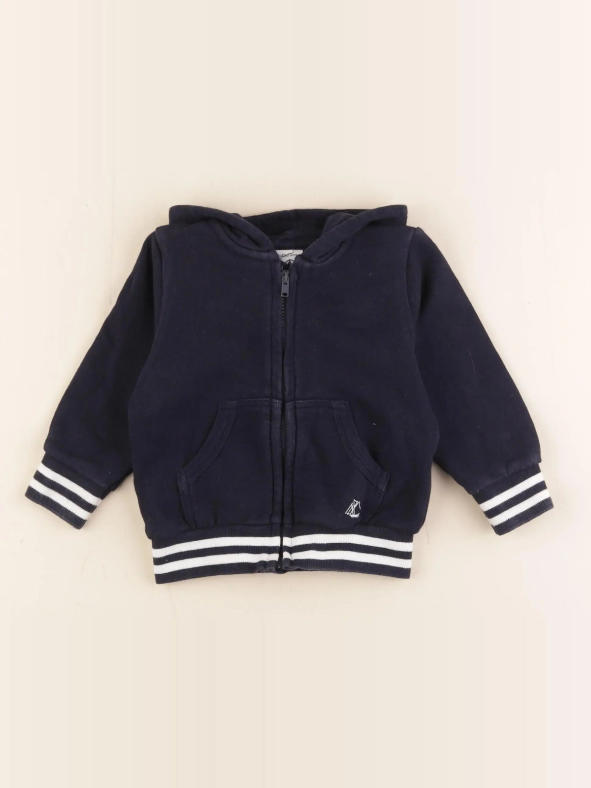 Petit Bateau - sweat bleu - 12 mois