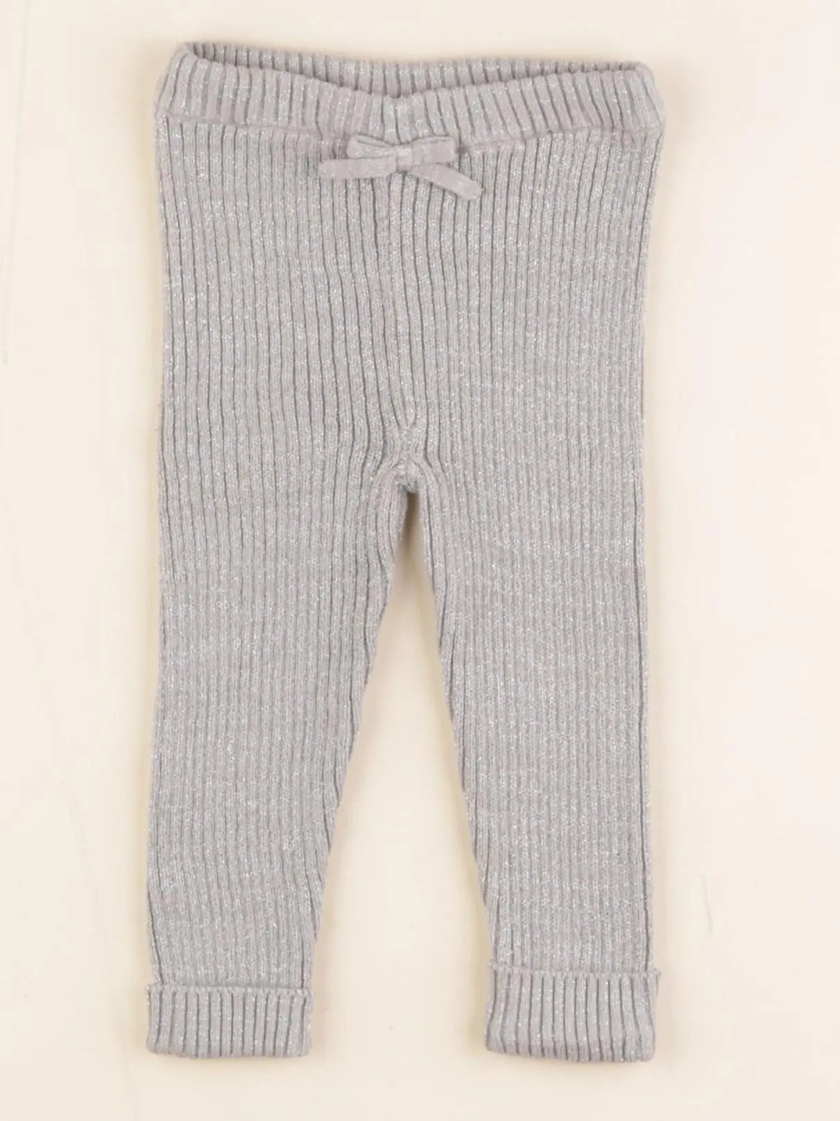 Vertbaudet - legging argent - 6 mois