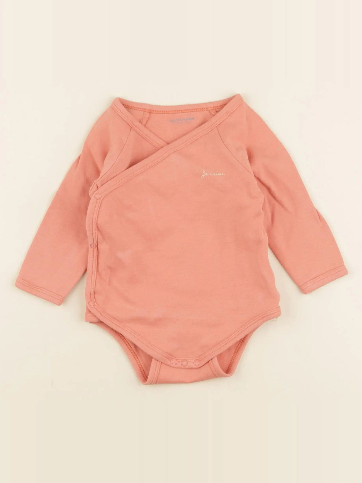 Vertbaudet - body orange - 12 mois