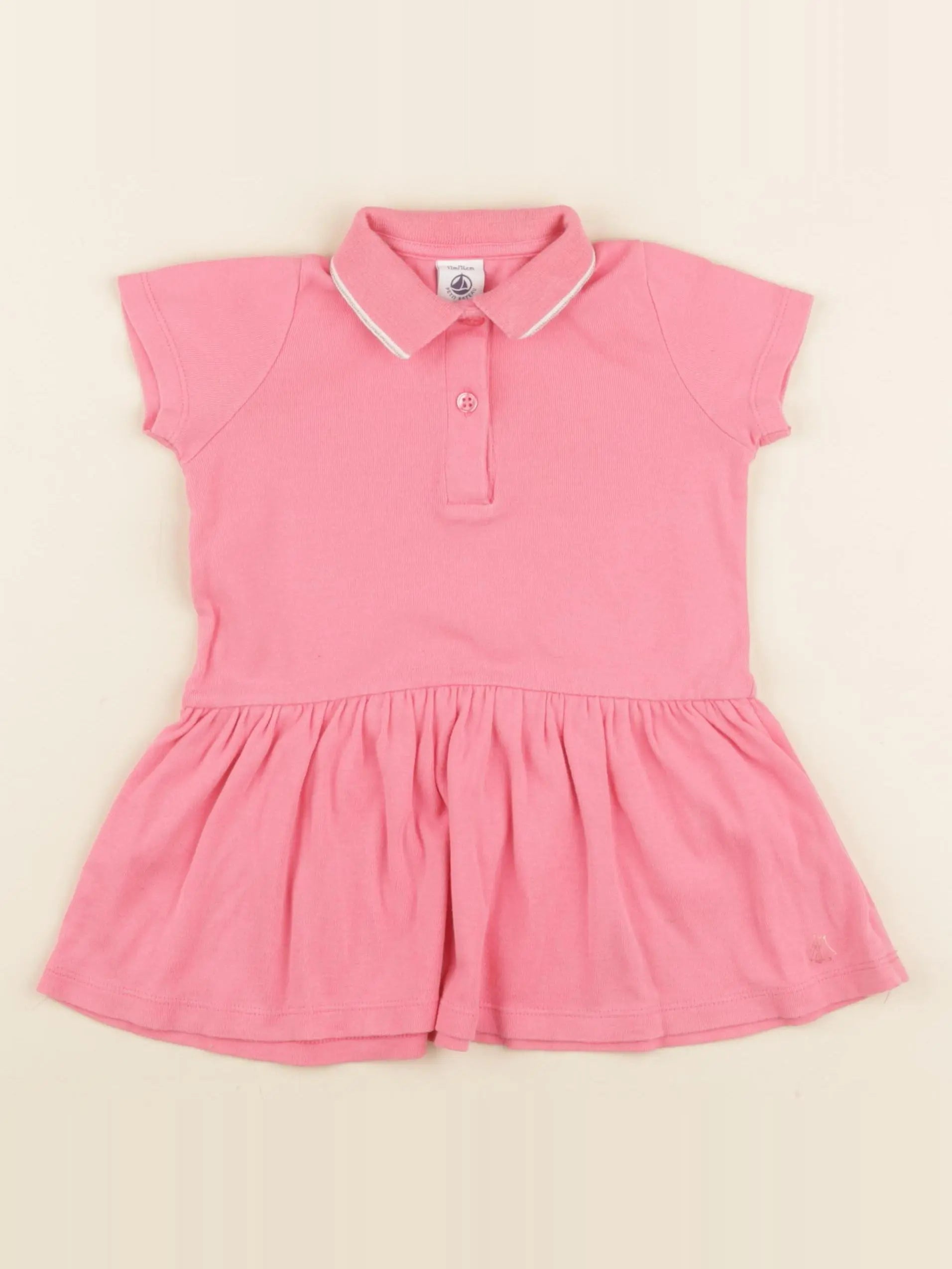 Petit Bateau - robe rose - 12 mois