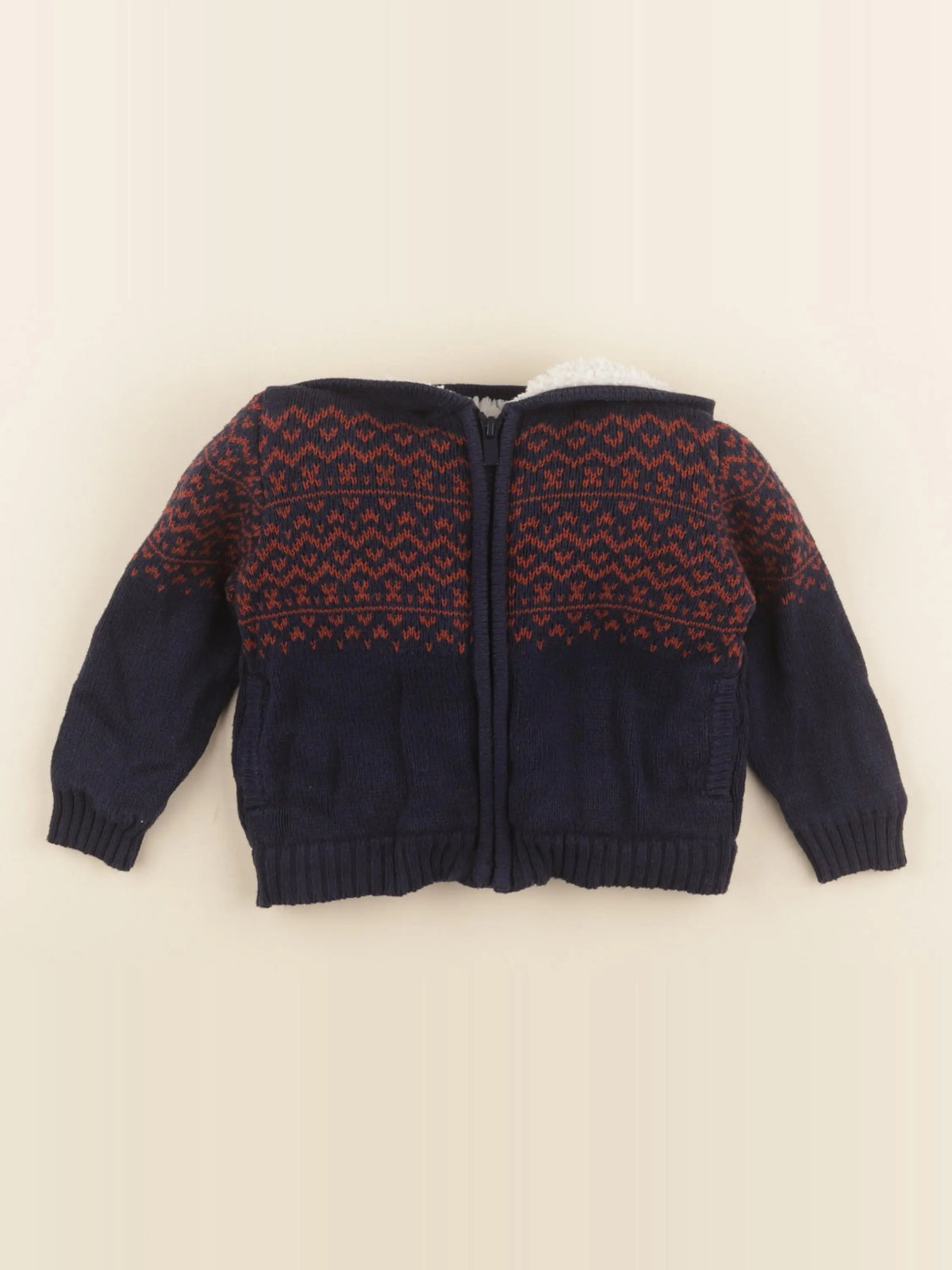 Vertbaudet - veste doublé bleu - 2 ans