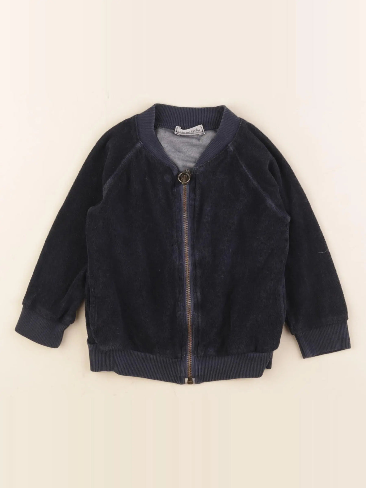 1+ In the family - sweat bleu - 12 mois