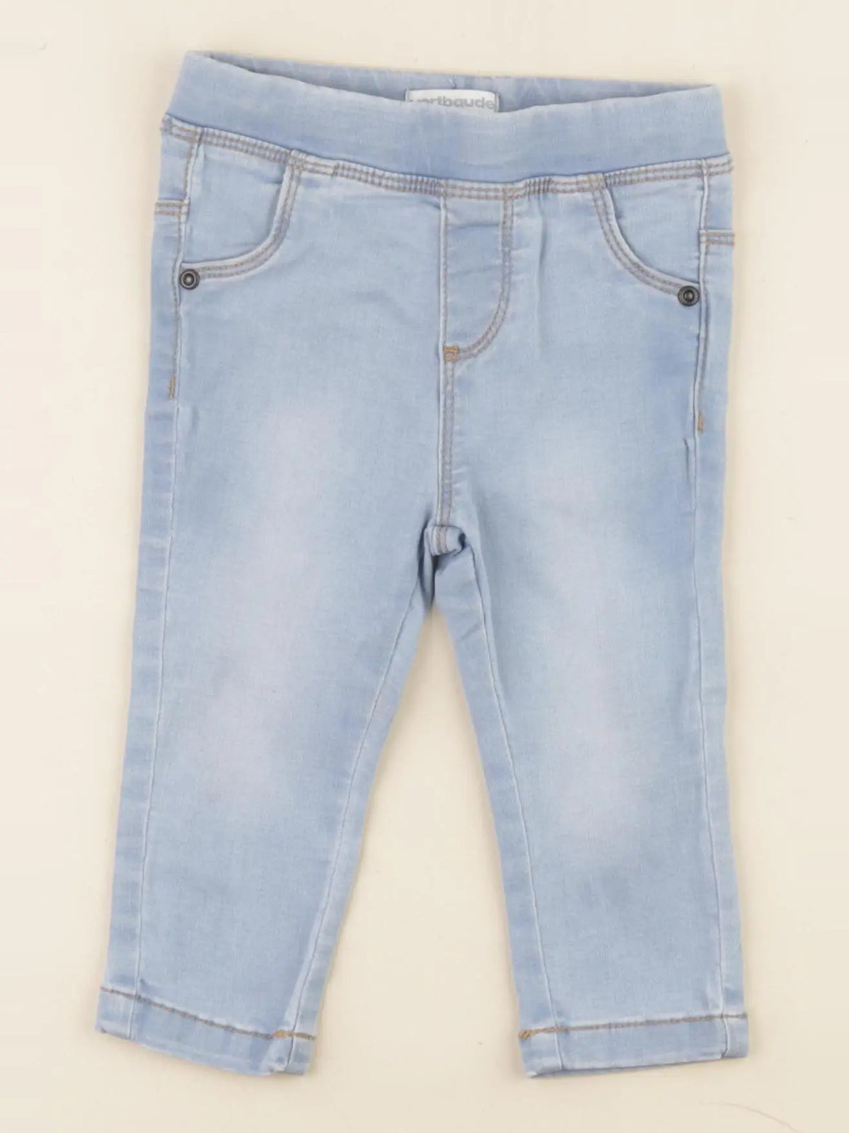 Vertbaudet - jegging bleu - 12 mois