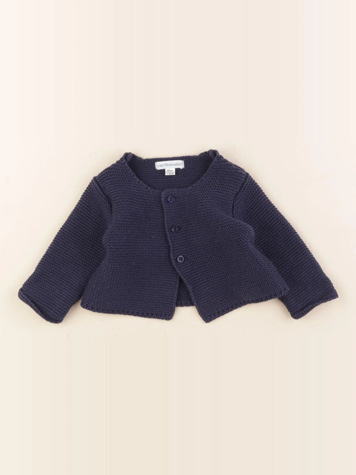 Vertbaudet - gilet bleu - 6 mois